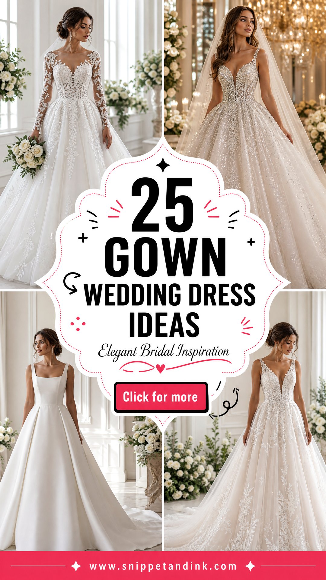 25 Gown Wedding Dress Ideas for Elegant Bridal Inspiration - 25 Gown Wedding Dress Ideas for Elegant Bridal Inspiration