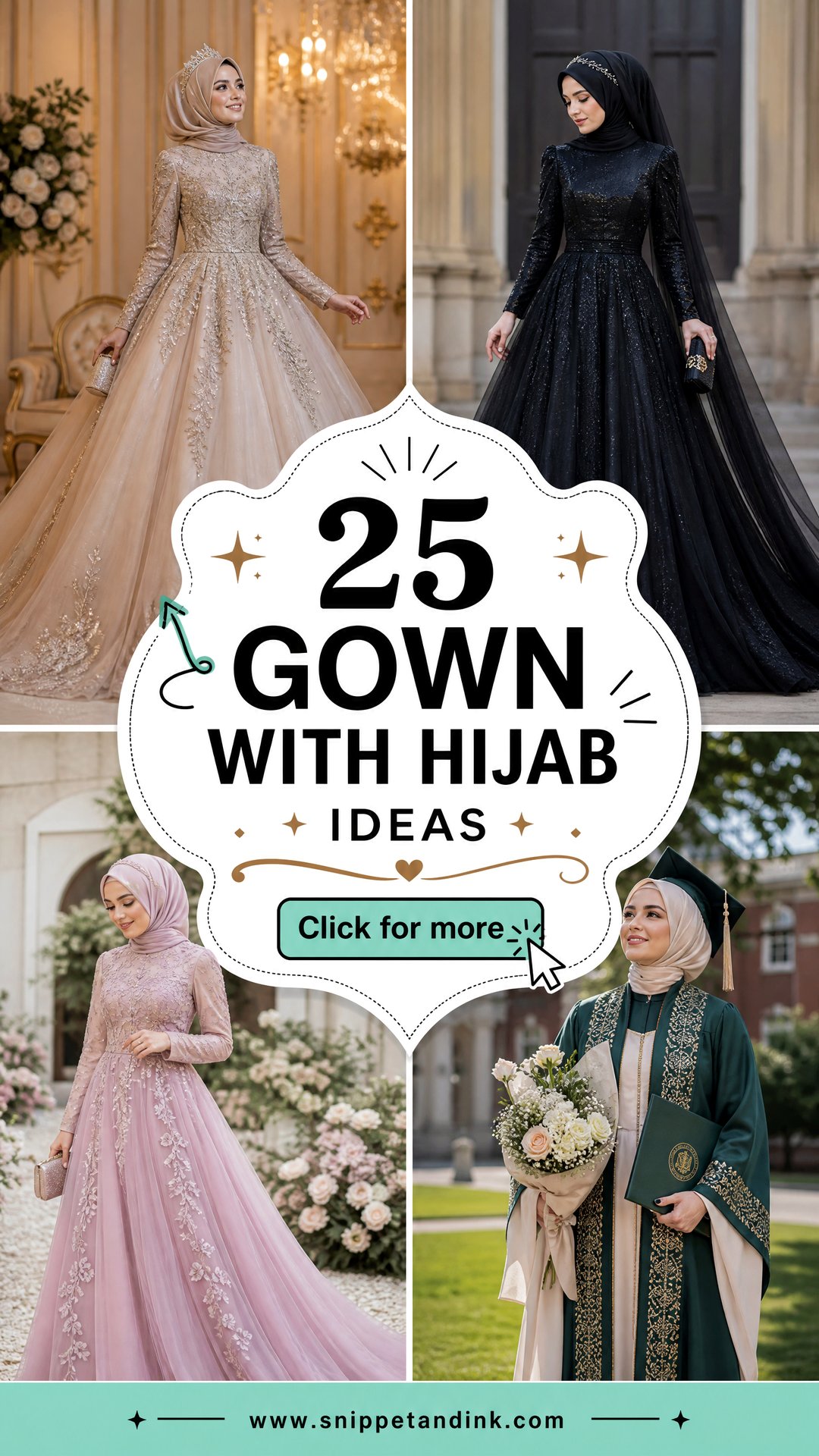 25 Gown with Hijab Ideas for Elegant Modest Bridal Style - 25 Gown with Hijab Ideas for Elegant Modest Bridal Style