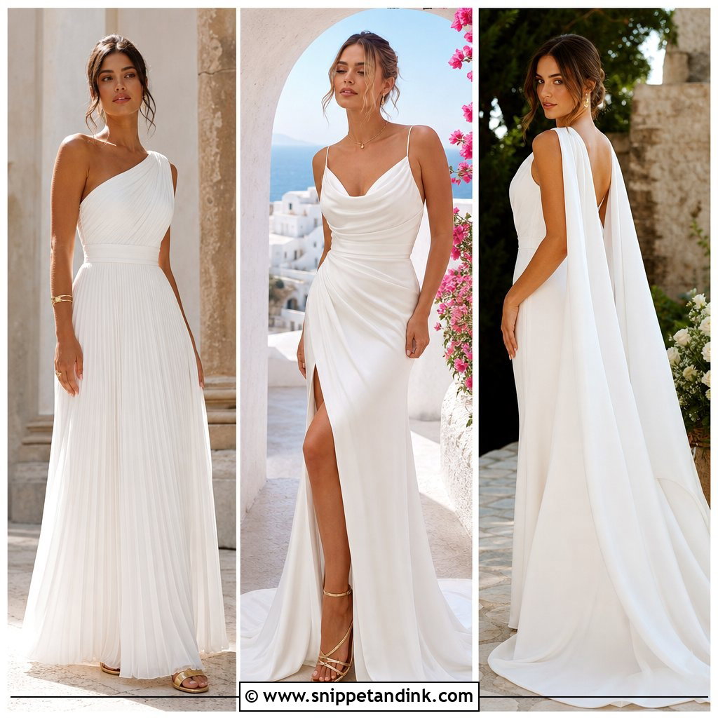 25 Grecian Wedding Dress Ideas for Timeless Goddess Style