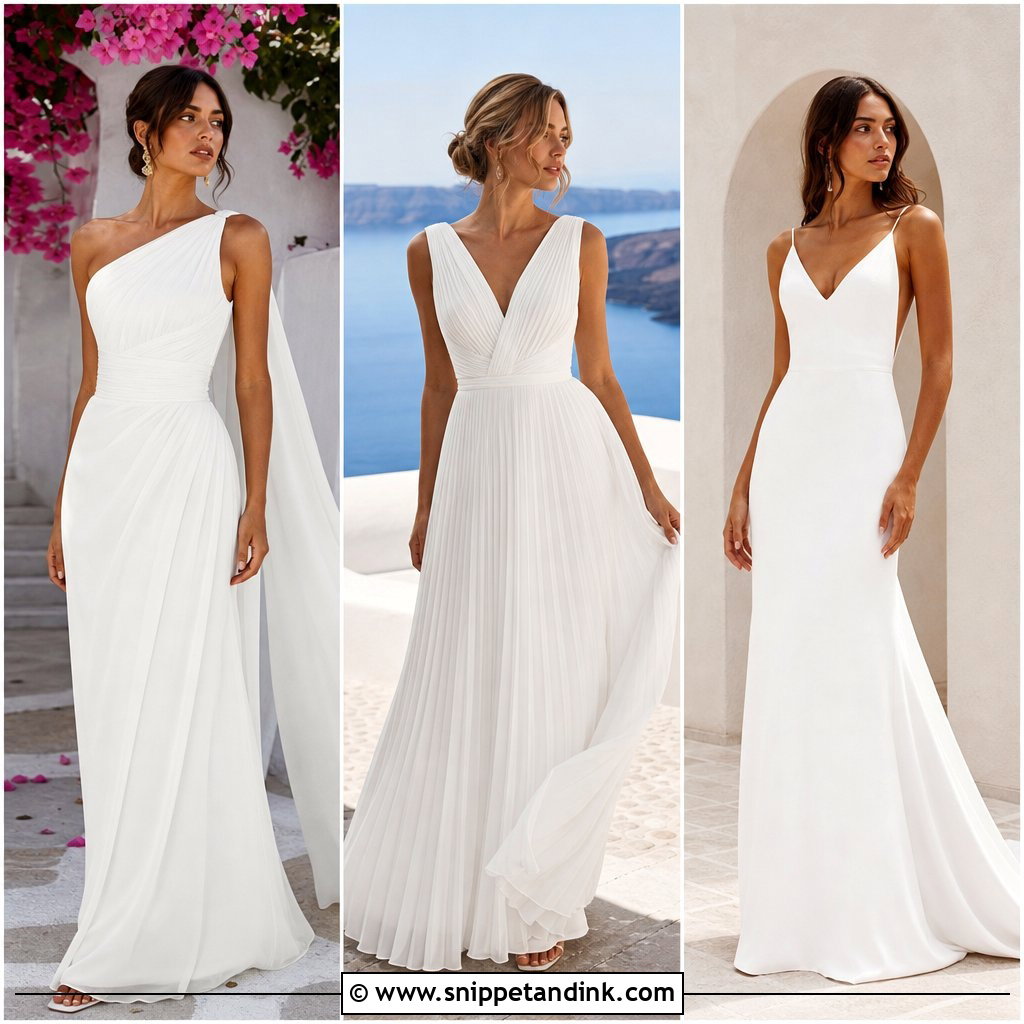 25 Greek Style Wedding Dress Ideas for an Elegant Goddess Look