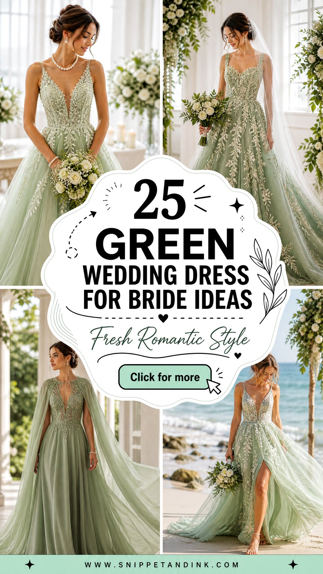 25 Green Wedding Dress for Bride Ideas for Fresh Romance - 25 Green Wedding Dress for Bride Ideas for Fresh Romance