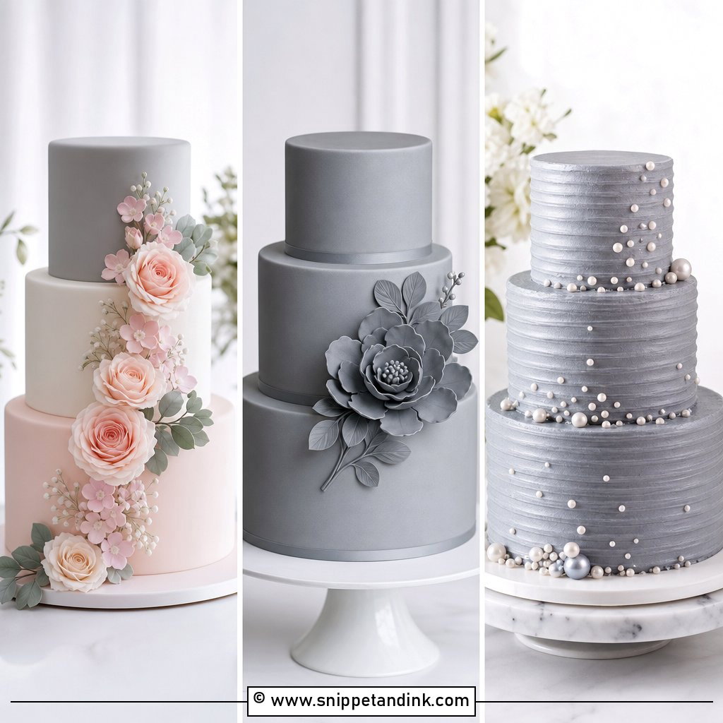 25 Grey Cake Ideas for Wedding Elegant Modern Designs