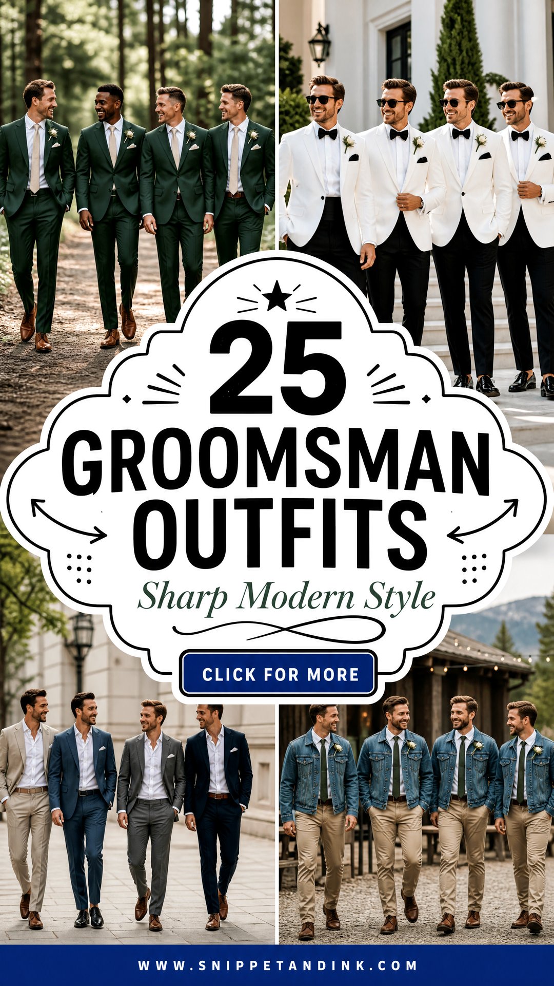 25 Groomsman Outfits for Sharp Modern Wedding Party Style - 25 Groomsman Outfits for Sharp, Modern Wedding Party Style