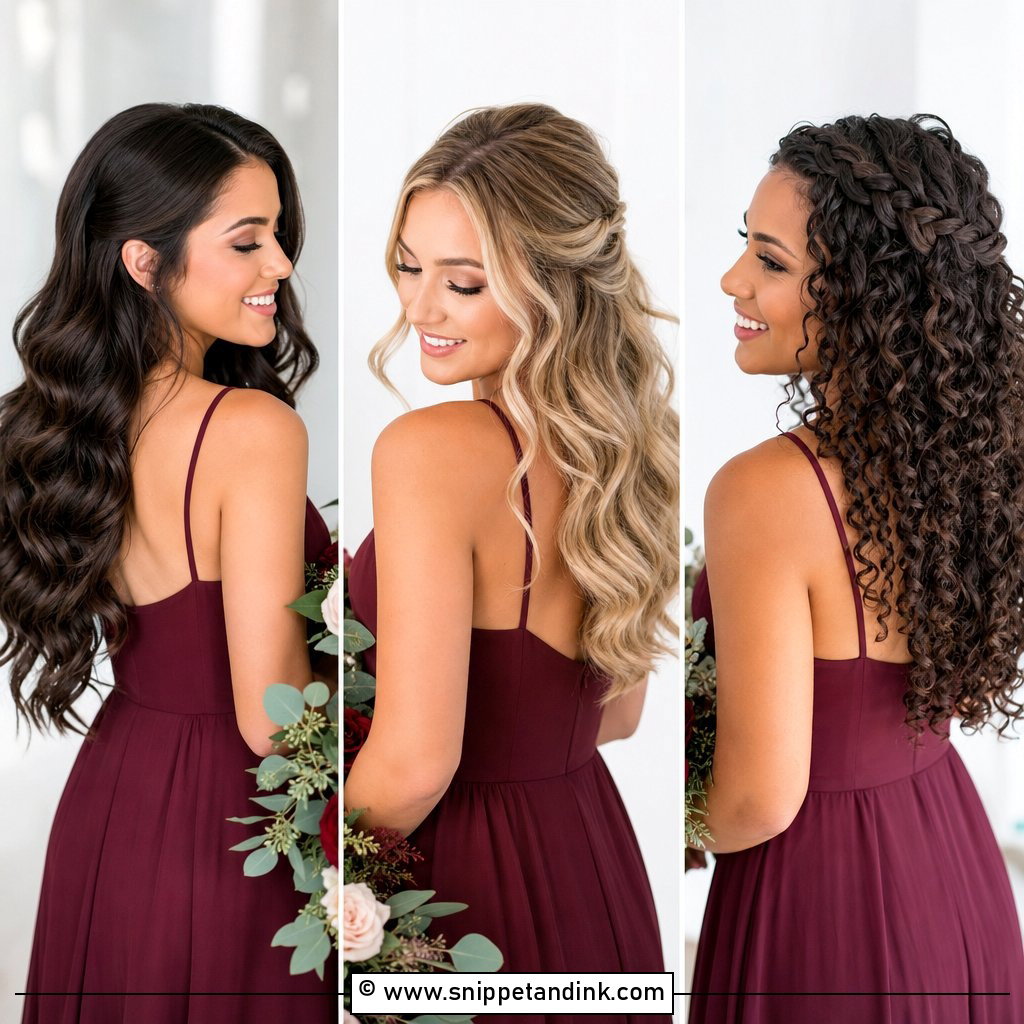 25 Hair Down Bridesmaid Styles Soft Wedding Looks