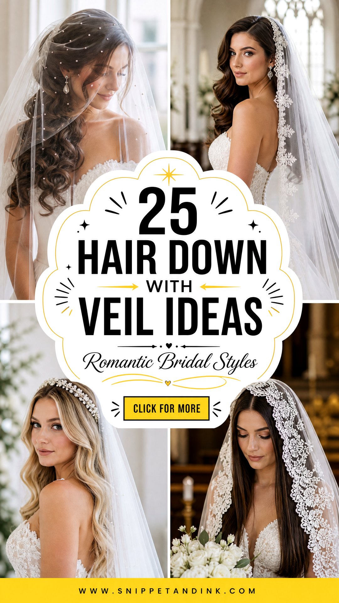 25 Hair Down with Veil Ideas Romantic Bridal Styles - 25 Hair Down with Veil Ideas: Romantic Bridal Styles