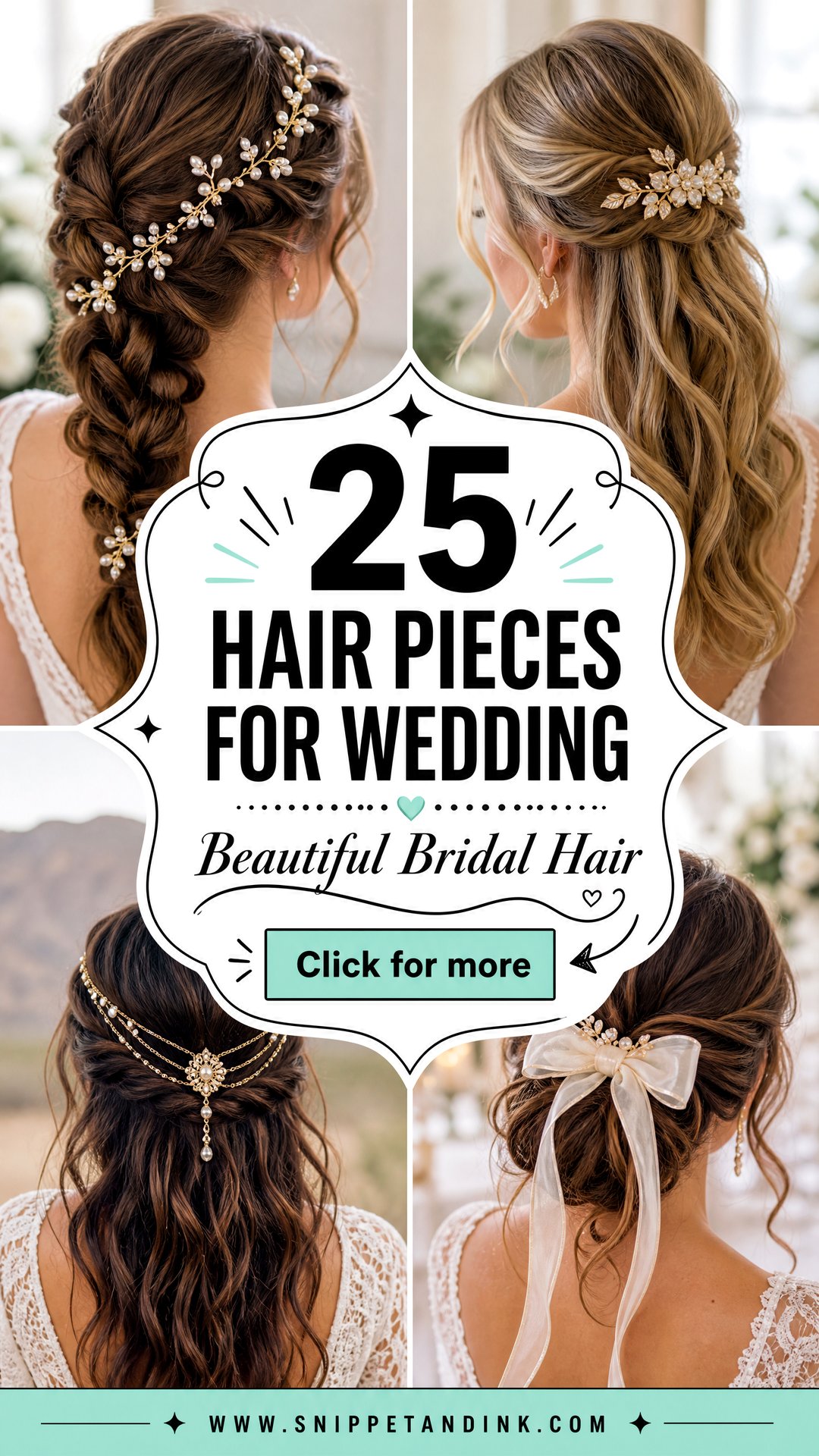 25 Hair Pieces for Wedding Beautiful Bridal Hair Ideas - 25 Hair Pieces for Wedding: Beautiful Bridal Hair Ideas