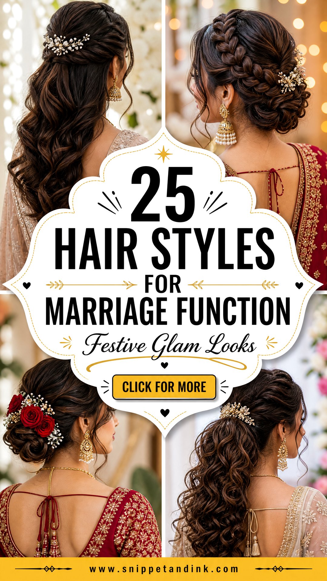 25 Hair Styles for Marriage Function Festive Glam Looks - 25 Hair Styles for Marriage Function: Festive Glam Looks