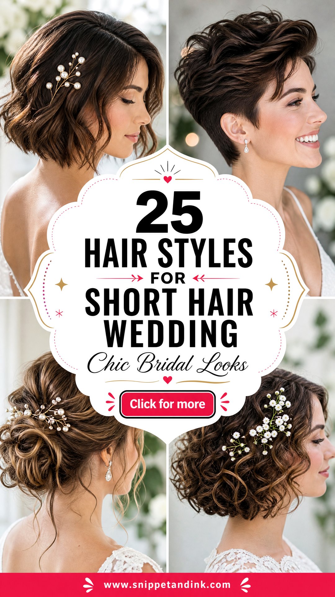 25 Hair Styles for Short Hair Wedding Chic Bridal Looks - 25 Hair Styles for Short Hair Wedding: Chic Bridal Looks