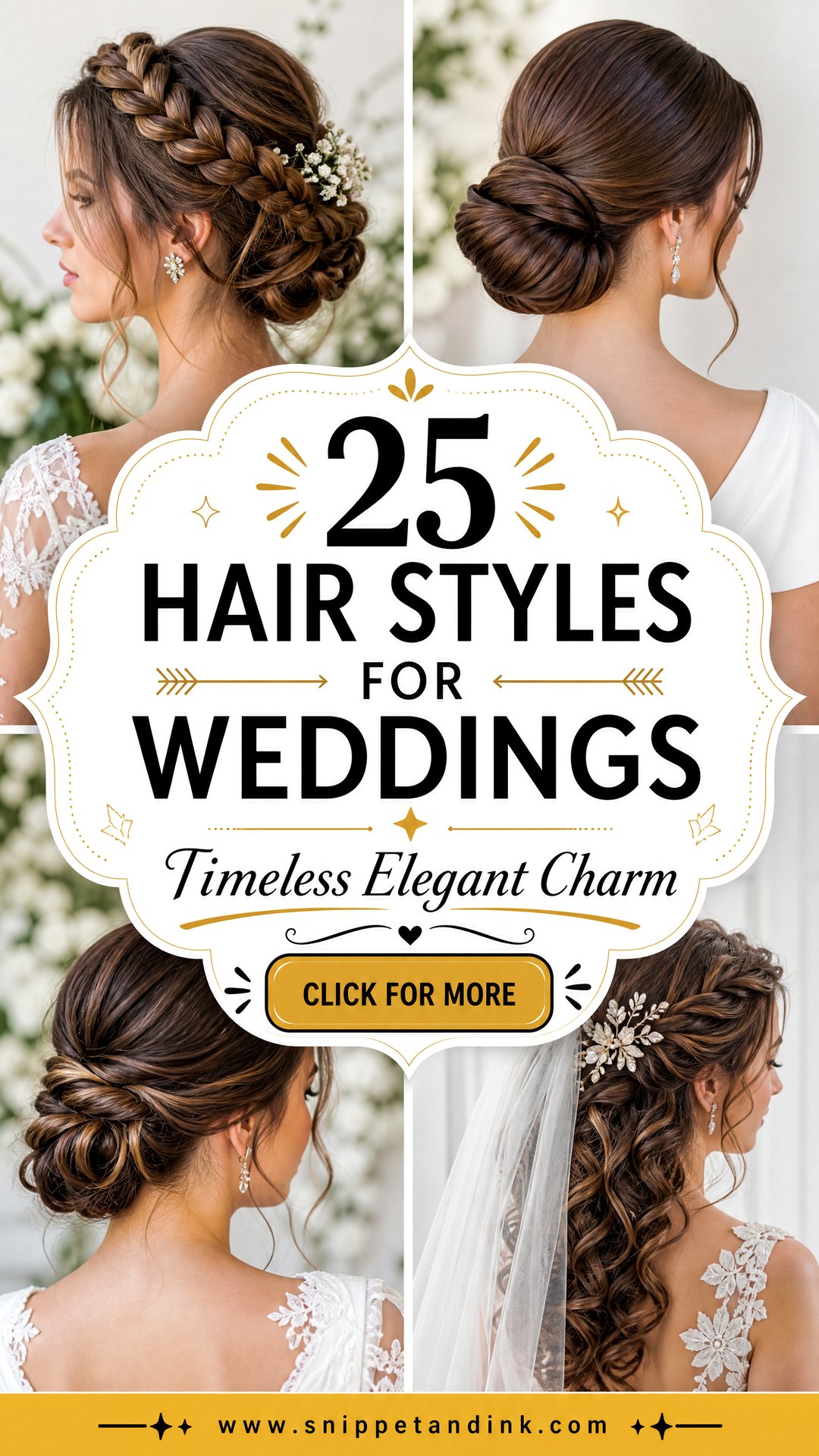 25 Hair Styles for Weddings With Timeless Elegant Charm - 25 Hair Styles for Weddings With Timeless, Elegant Charm