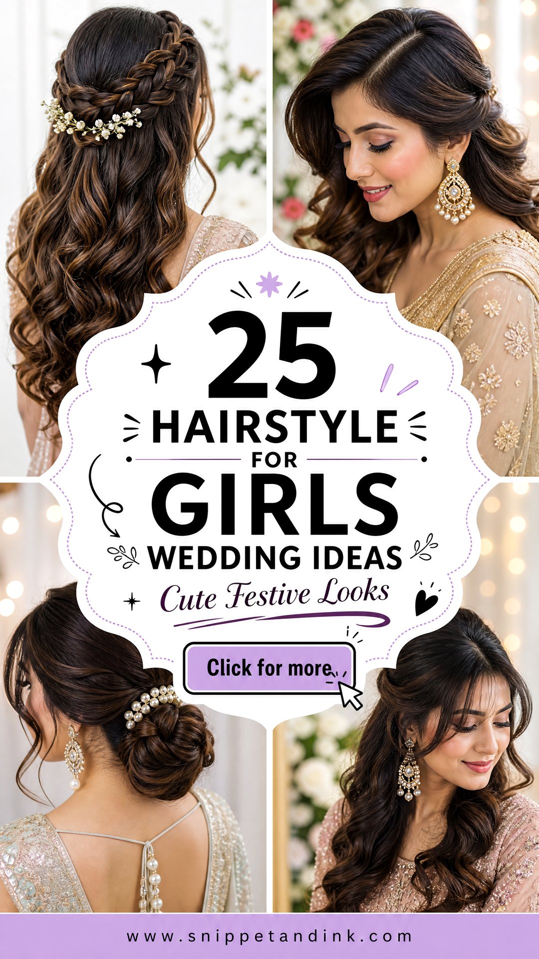 25 Hairstyle for Girls Wedding Ideas Cute Festive Looks - 25 Hairstyle for Girls Wedding Ideas: Cute Festive Looks
