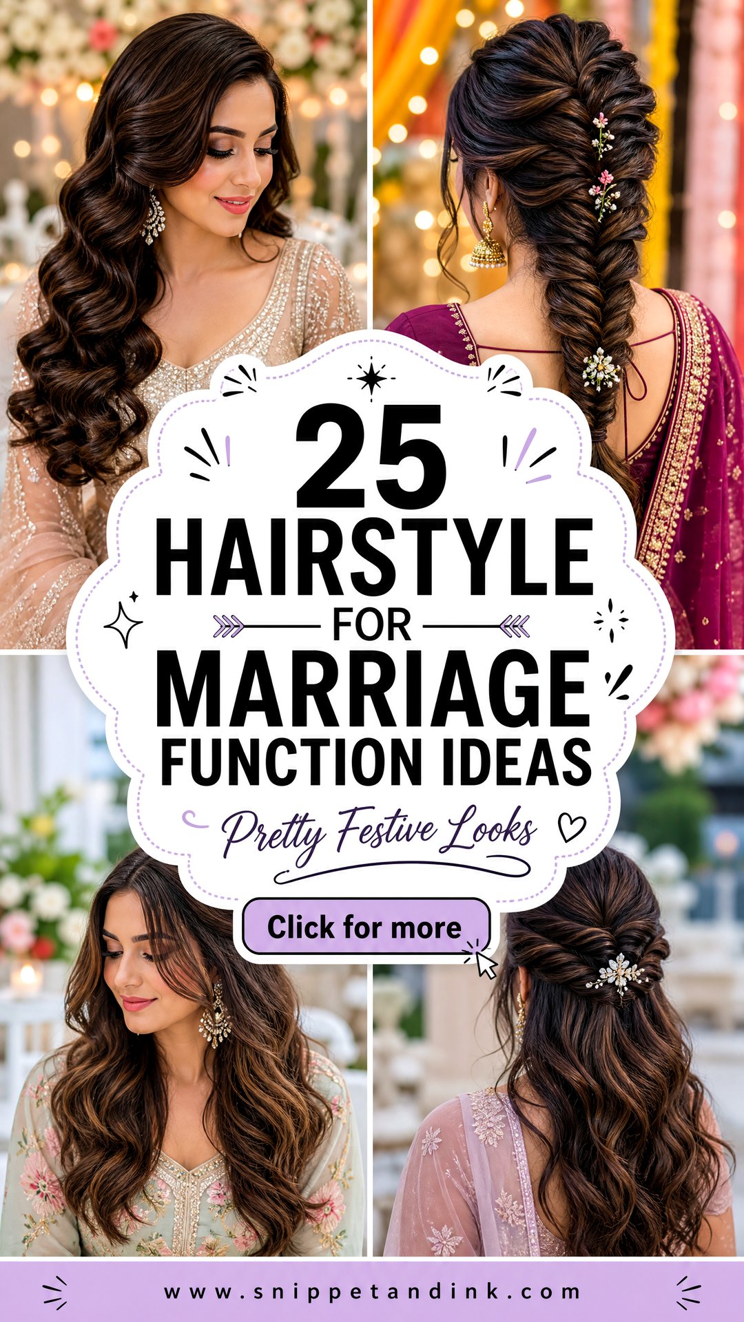 25 Hairstyle for Marriage Function Ideas Pretty Looks - 25 Hairstyle for Marriage Function Ideas: Pretty Looks