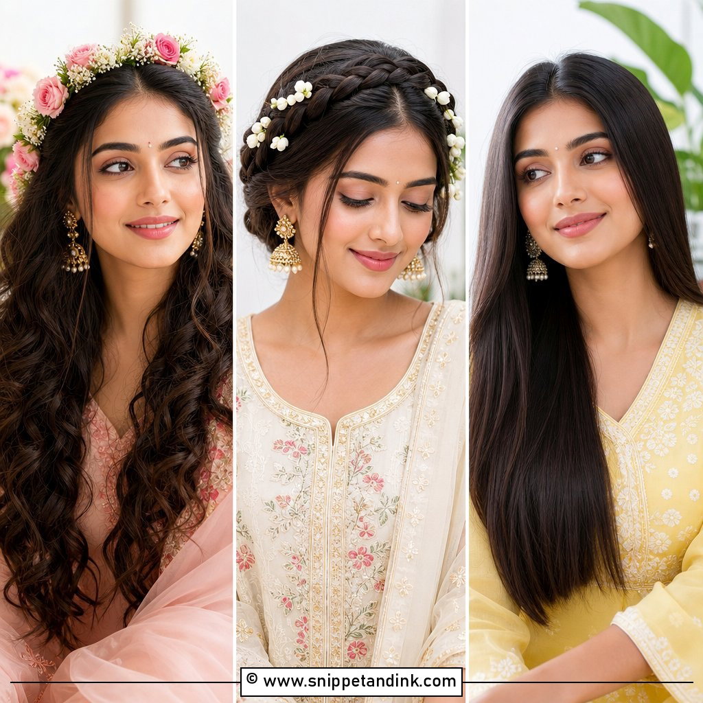 25 Hairstyles for Haldi Ceremony Fresh Festive Hair Ideas