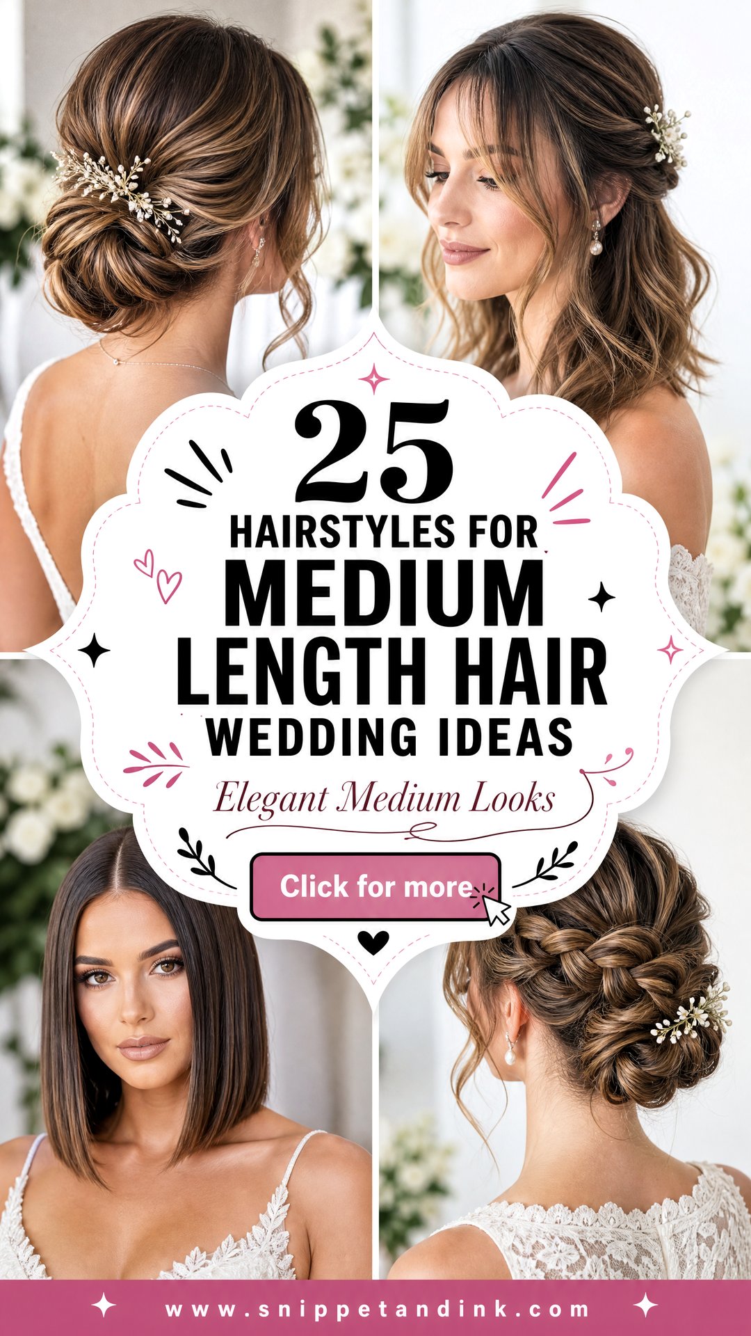 25 Hairstyles for Medium Length Hair Wedding Elegant Ideas - 25 Hairstyles for Medium Length Hair Wedding: Elegant Ideas