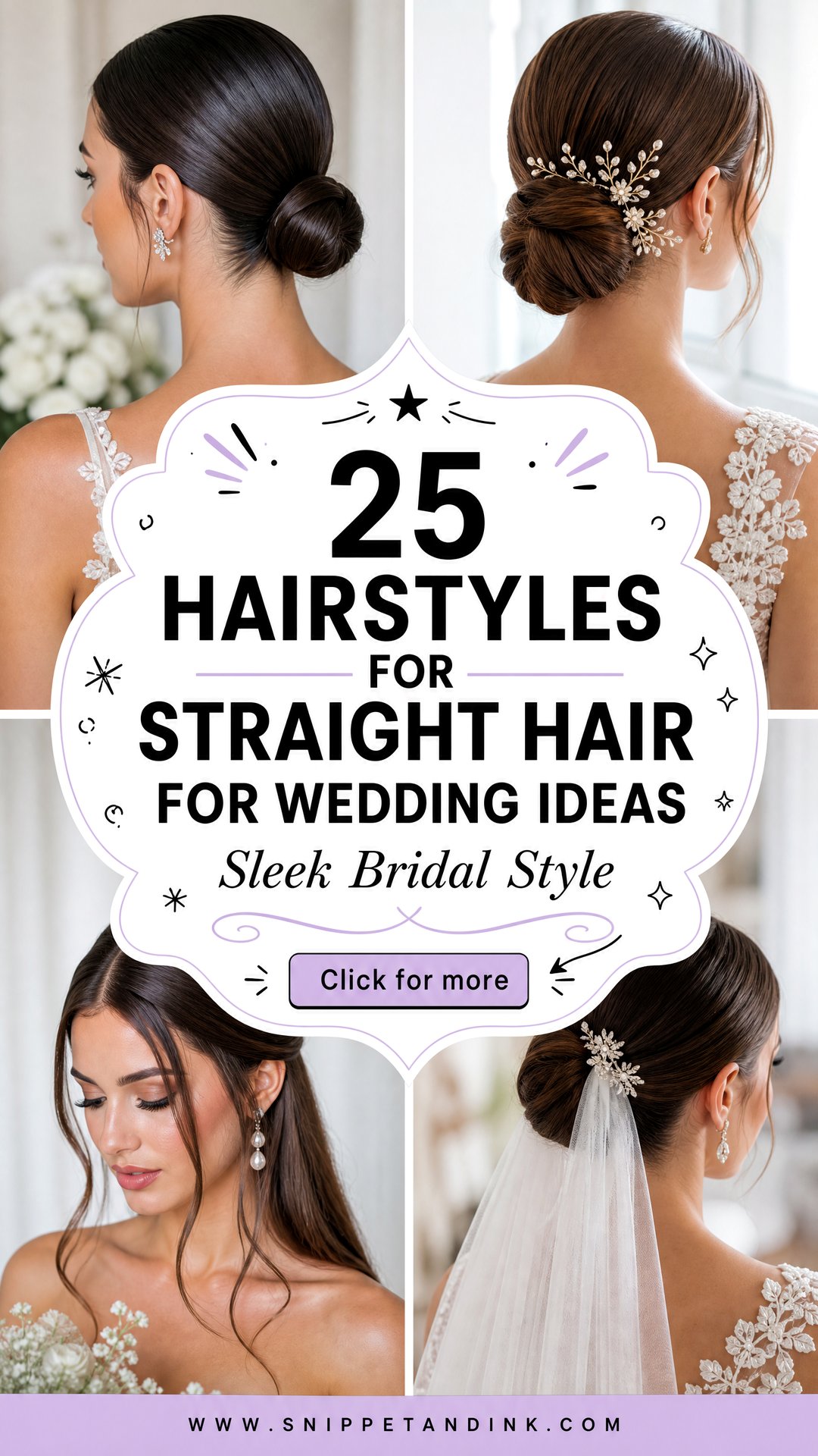 25 Hairstyles for Straight Hair for Wedding Sleek Ideas - 25 Hairstyles for Straight Hair for Wedding: Sleek Ideas