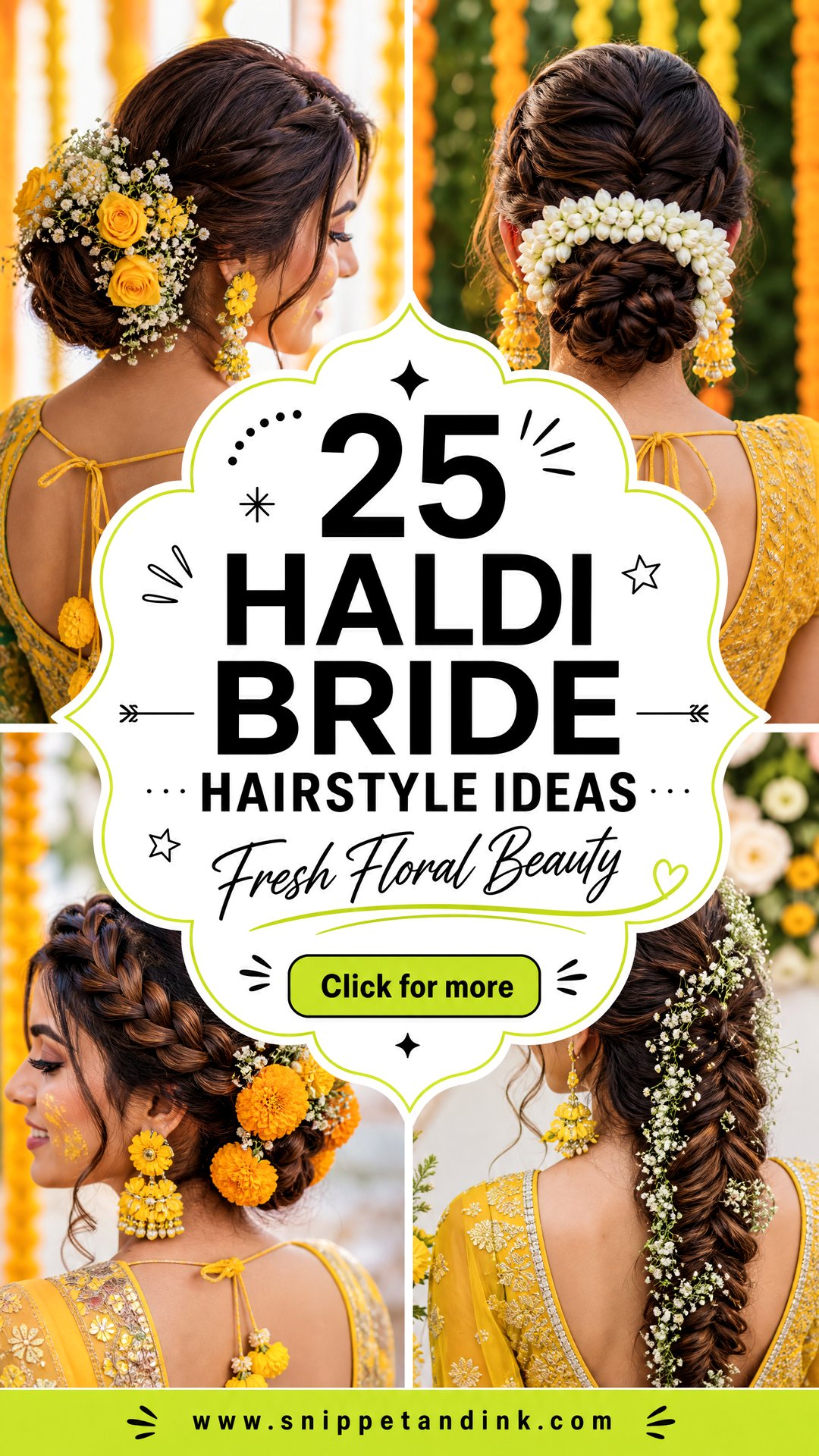 25 Haldi Bride Hairstyle Ideas for Fresh Floral Beauty - 25 Haldi Bride Hairstyle Ideas for Fresh Floral Beauty