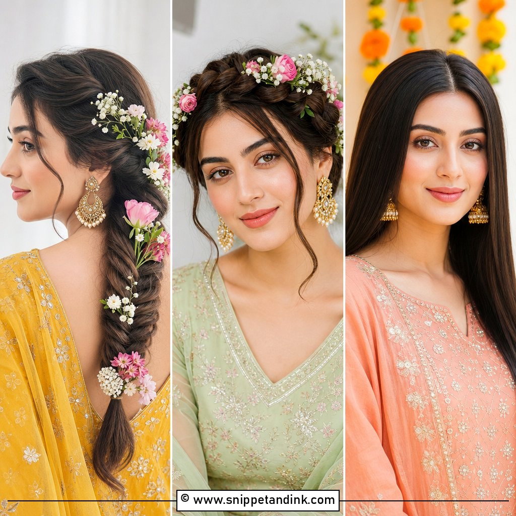 25 Haldi Ceremony Hairstyle for Bride Ideas Festive Looks