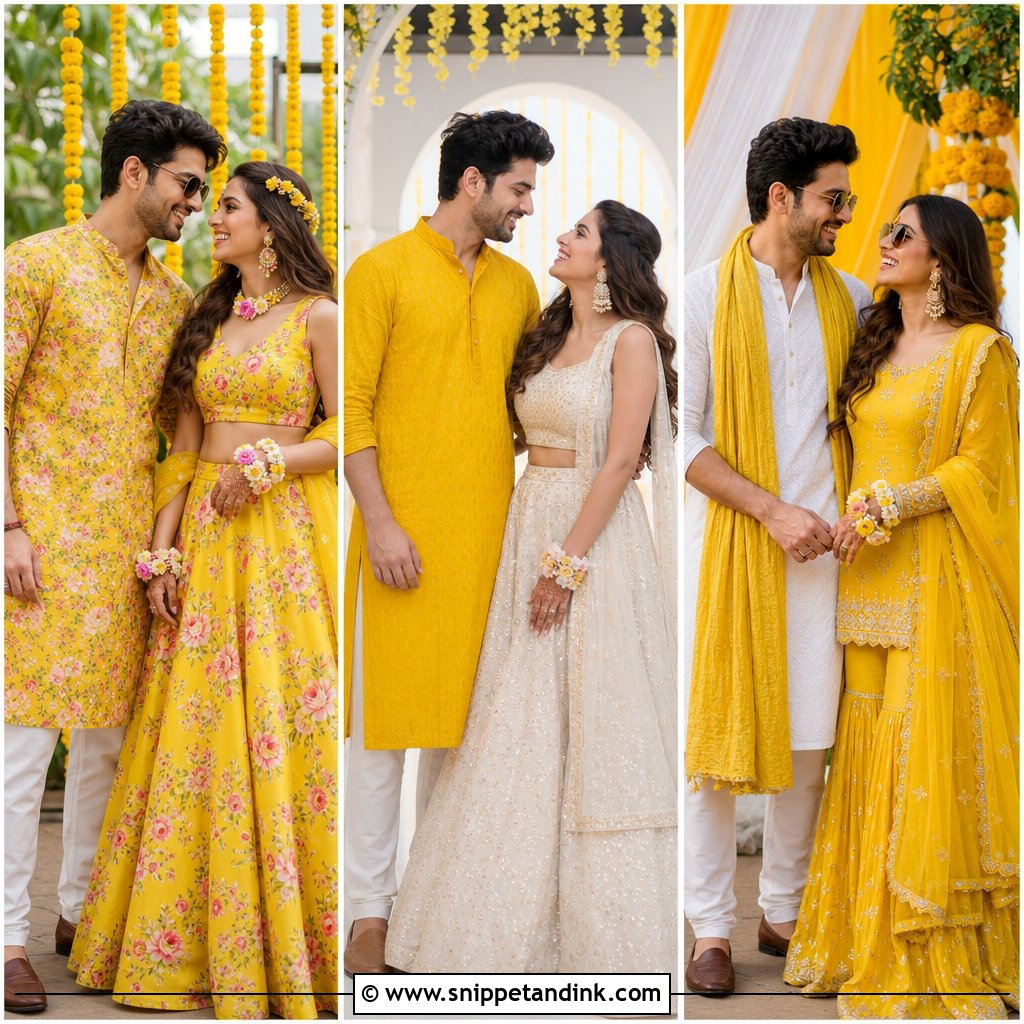 25 Haldi Couple Outfits