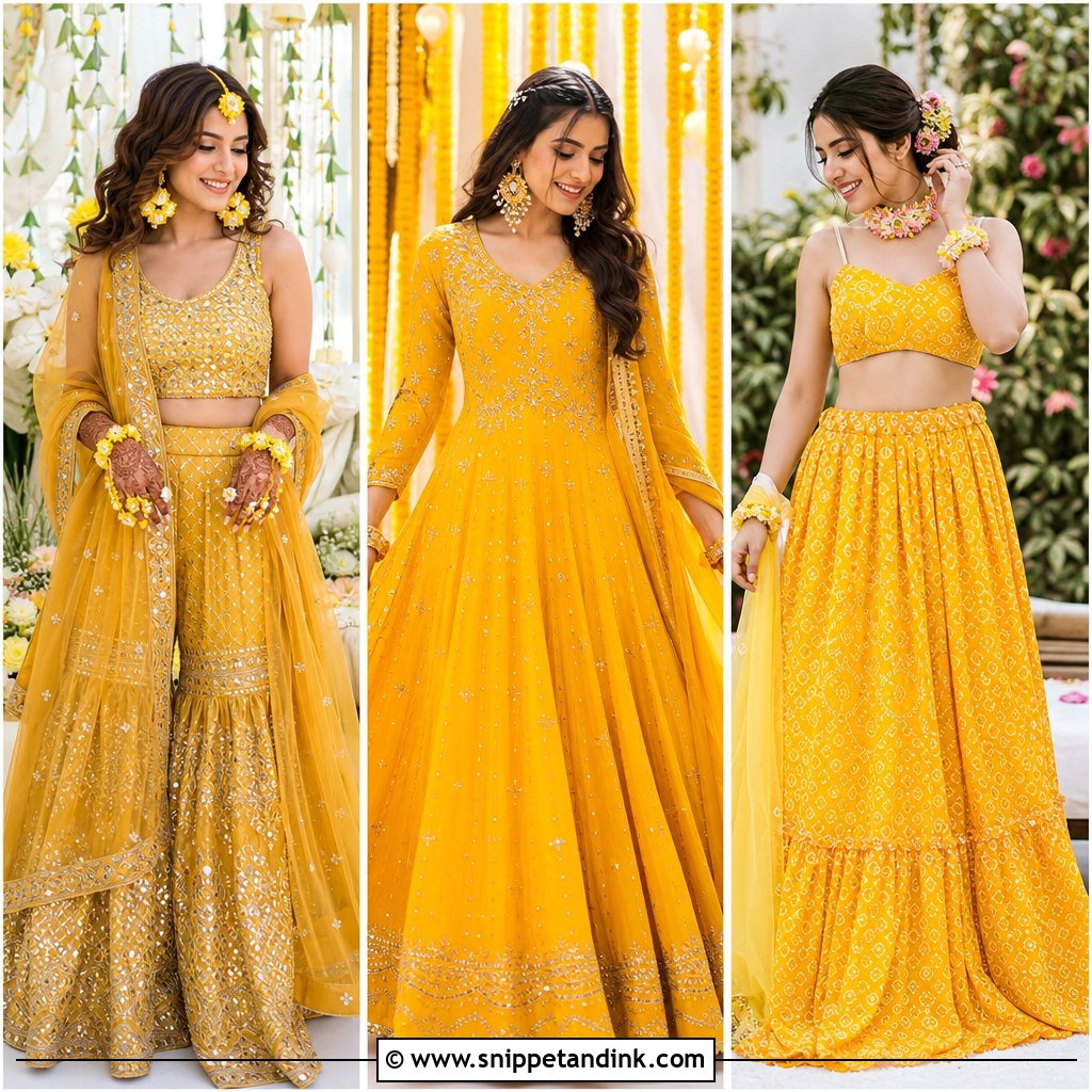 25 Haldi Function Dress for Bride Ideas