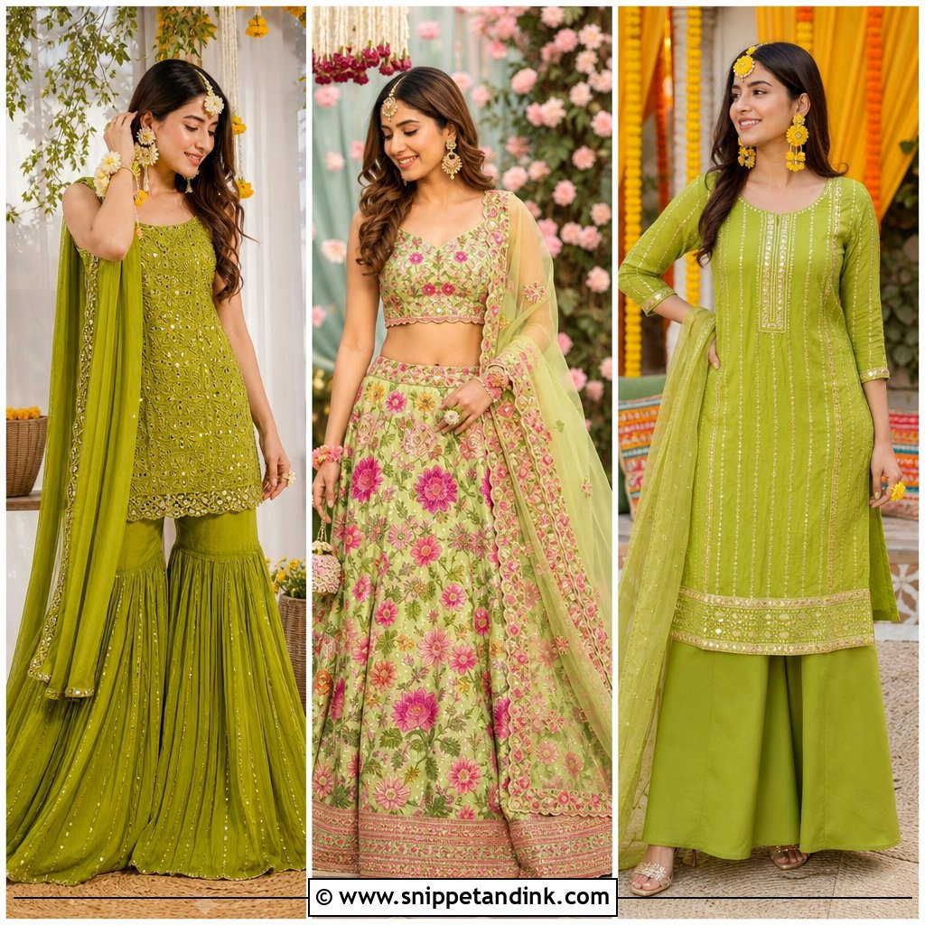 25 Haldi Mehendi Outfit Ideas: Joyful Looks for Brides and Guests