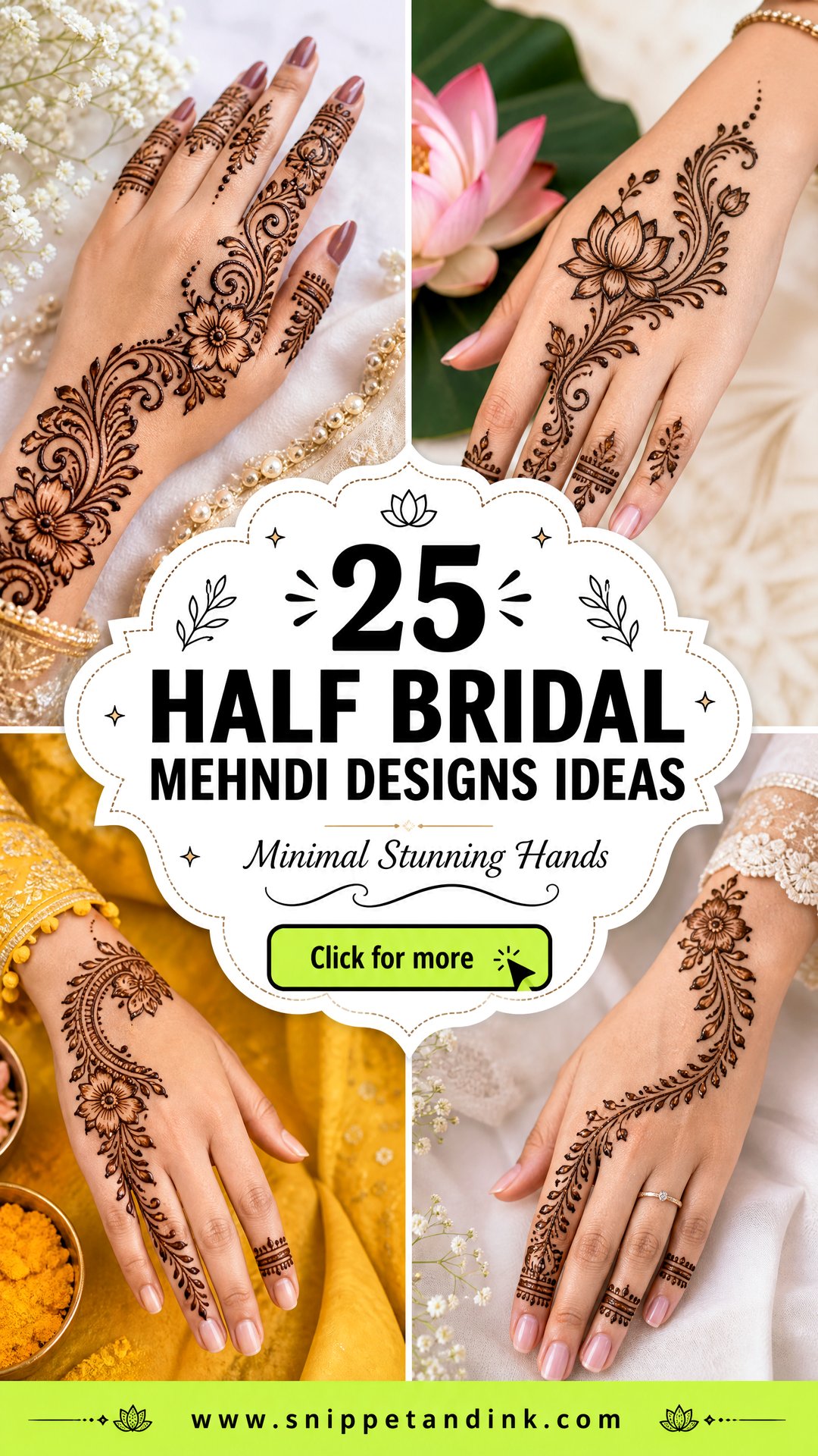 25 Half Bridal Mehndi Designs for Minimal Yet Stunning Hands - 25 Half Bridal Mehndi Designs for Minimal Yet Stunning Hands