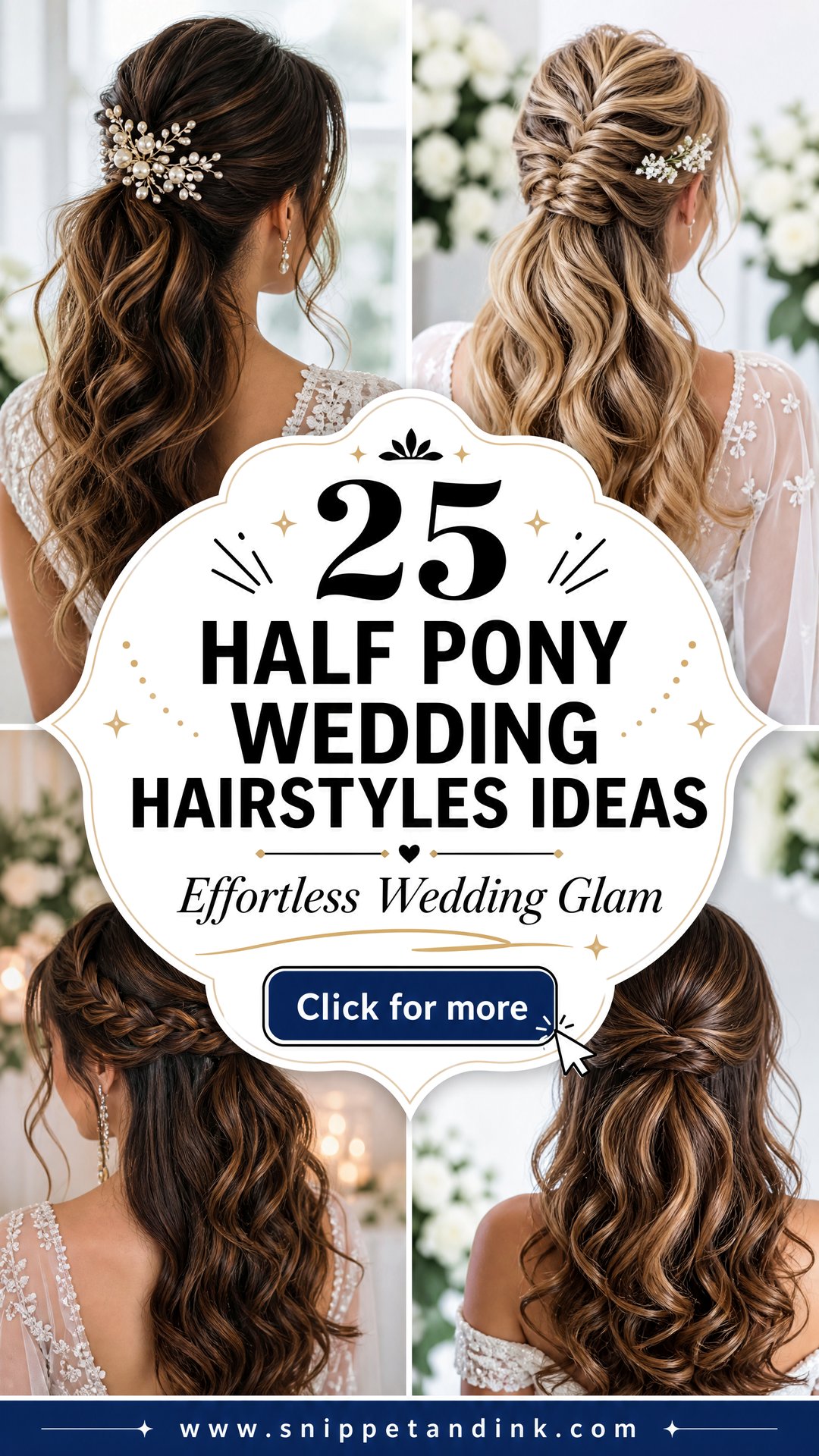 25 Half Pony Wedding Hairstyles for Effortless Glam - 25 Half Pony Wedding Hairstyles for Effortless Glam