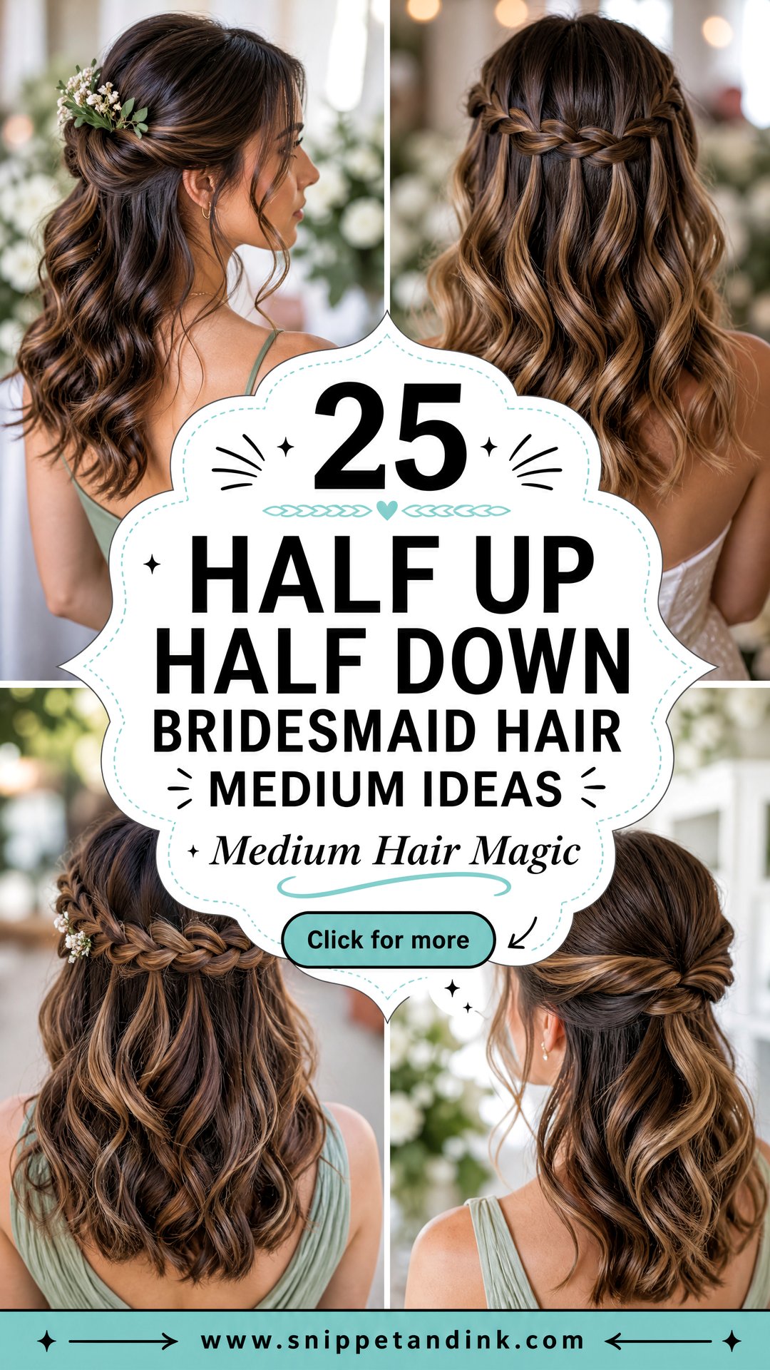 25 Half Up Half Down Bridesmaid Hair Medium Ideas to Try - 25 Half Up Half Down Bridesmaid Hair Medium Ideas to Try