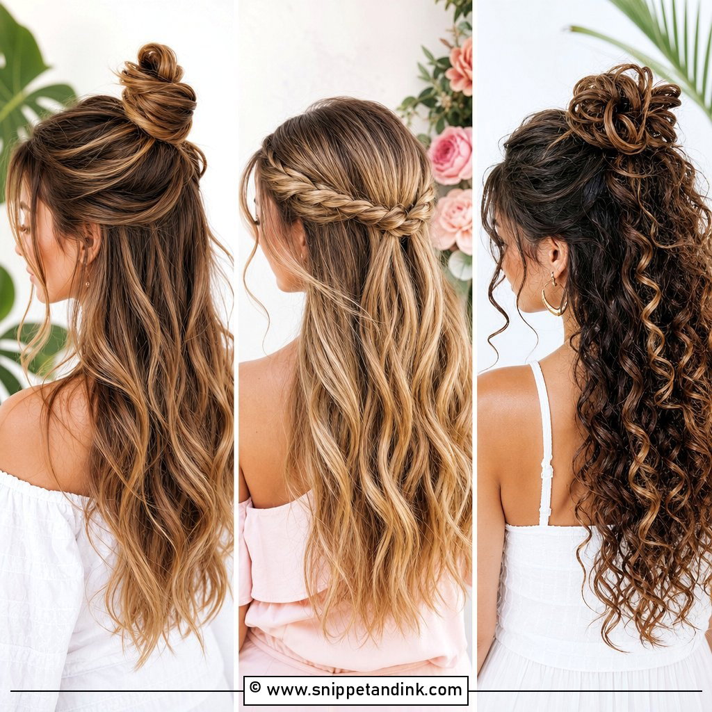 25 Half-Up Half-Down Hair for Wedding Ideas for Soft Glam