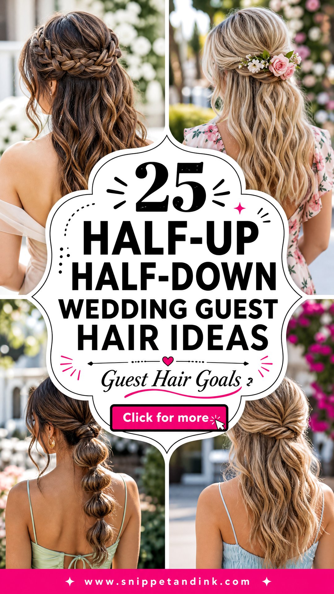 25 Half-Up Half-Down Wedding Guest Hair Ideas to Try - 25 Half-Up Half-Down Wedding Guest Hair Ideas to Try