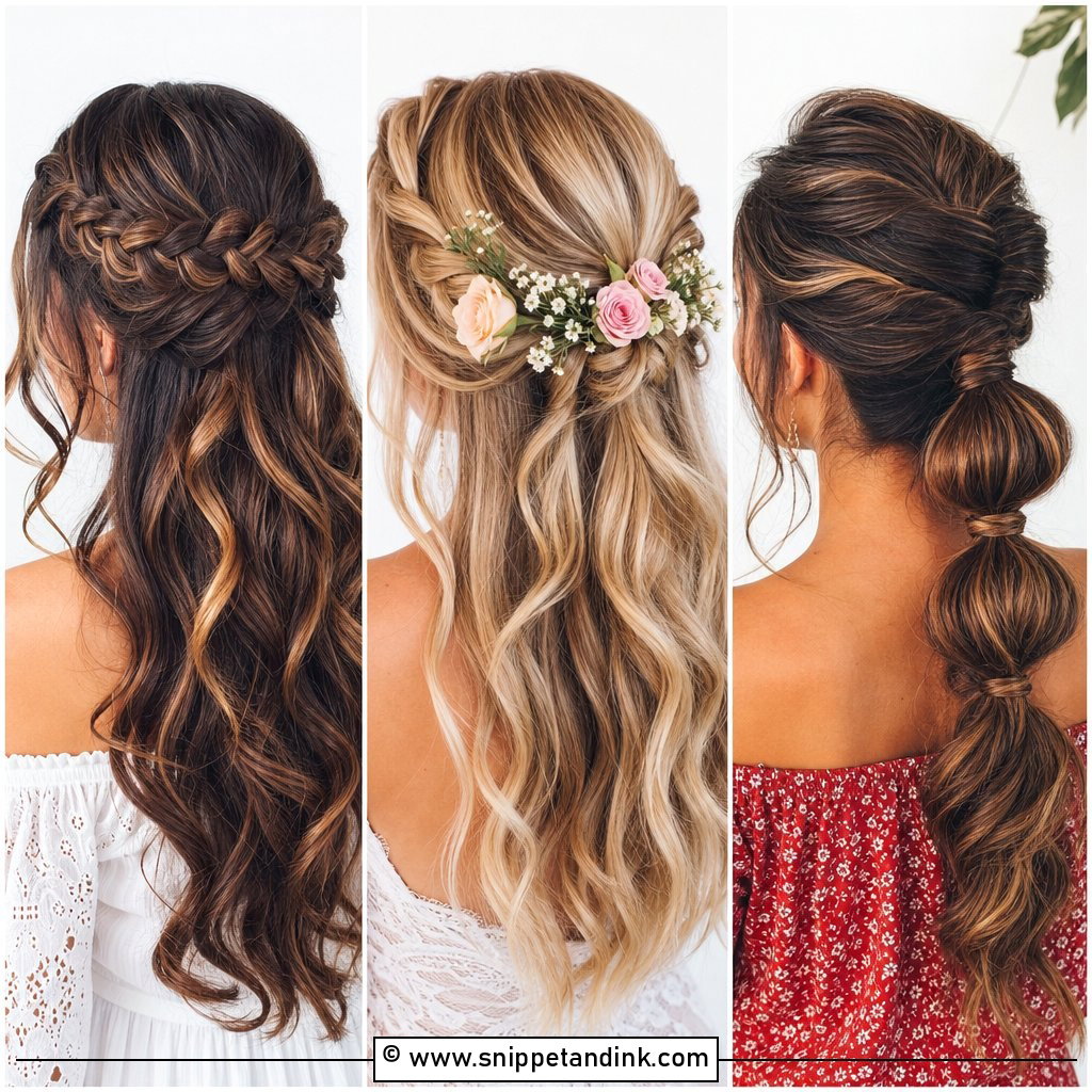 25 Half-Up Half-Down Wedding Guest Hair Ideas to Try