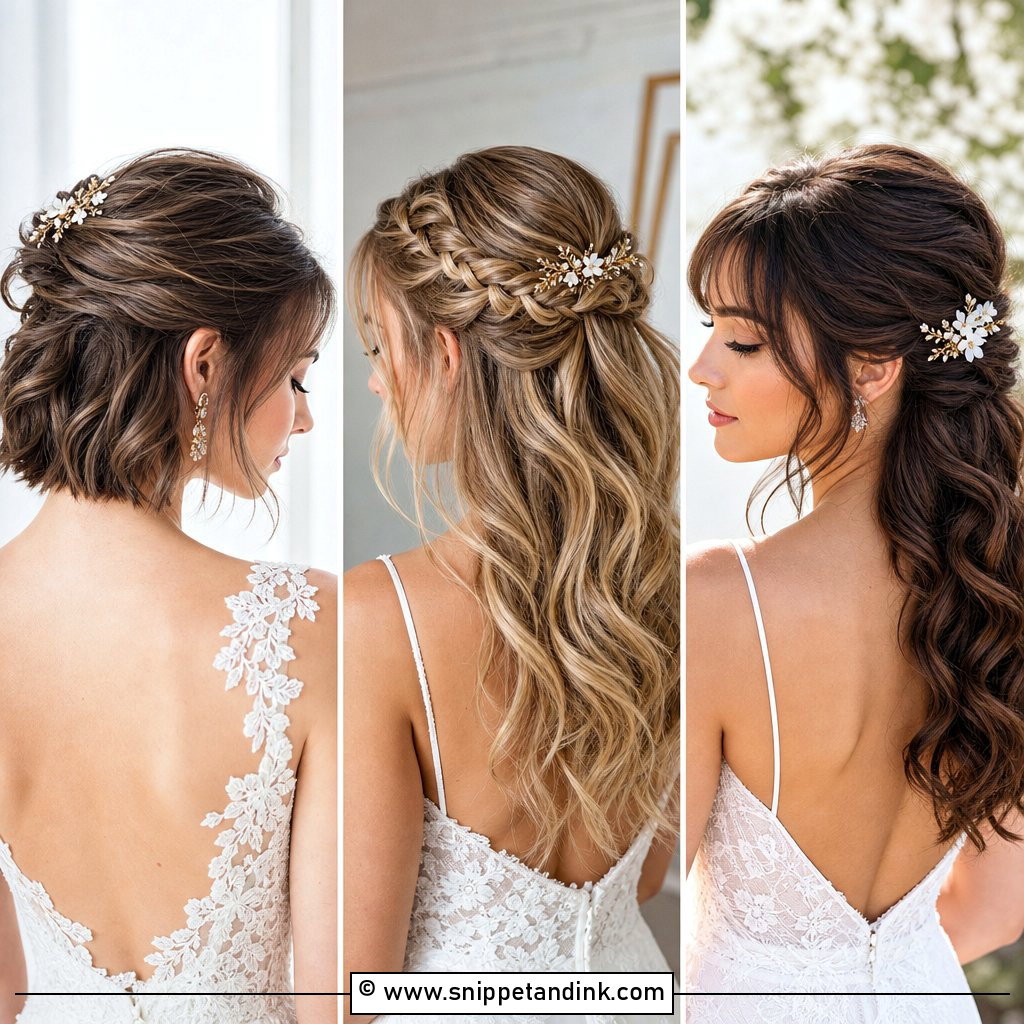 25 Half-Up Half-Down Wedding Hair Tutorial Ideas Made Easy