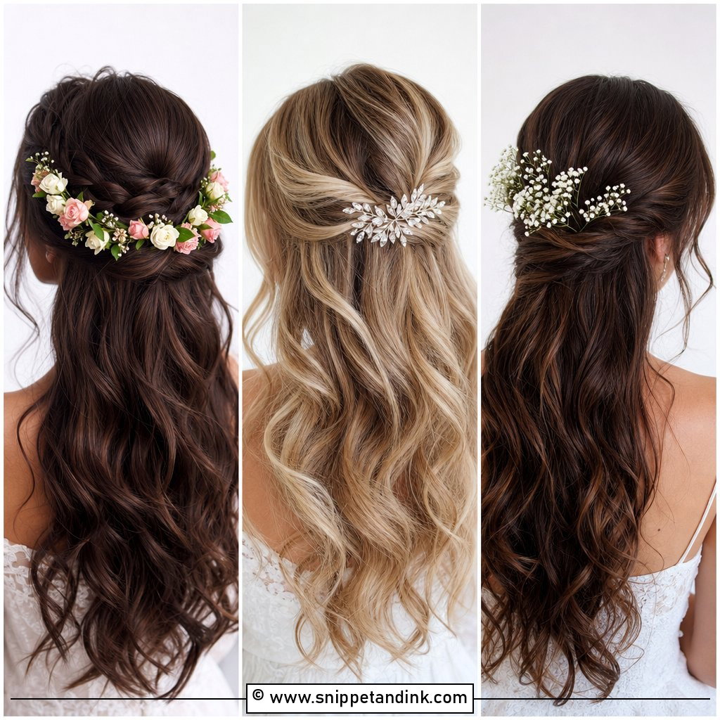 25 Half-Up Short Hair Wedding Ideas for Chic Brides Today