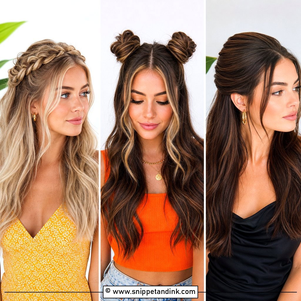25 Half-Up Wedding Guest Hairstyles for Polished Party Looks