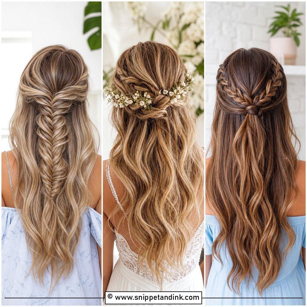 25 Half-Up Wedding Hairstyles for Long Hair Brides Will Love
