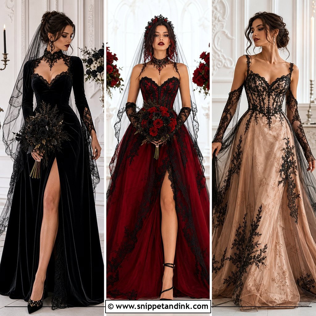 25 Halloween Wedding Dresses: Hauntingly Chic Bridal Looks