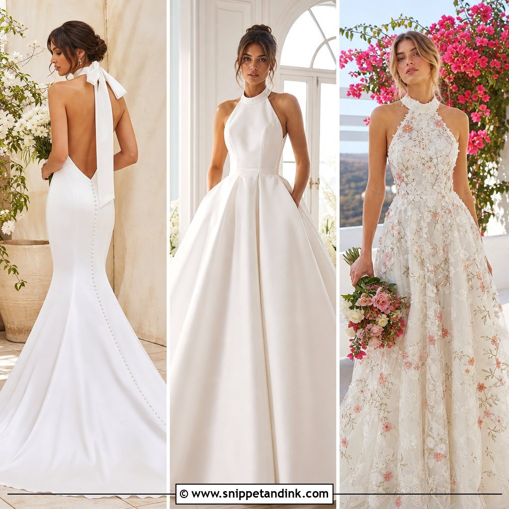 25 Halter Wedding Gown Ideas
