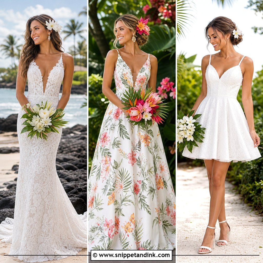 25 Hawaii Wedding Dress Ideas