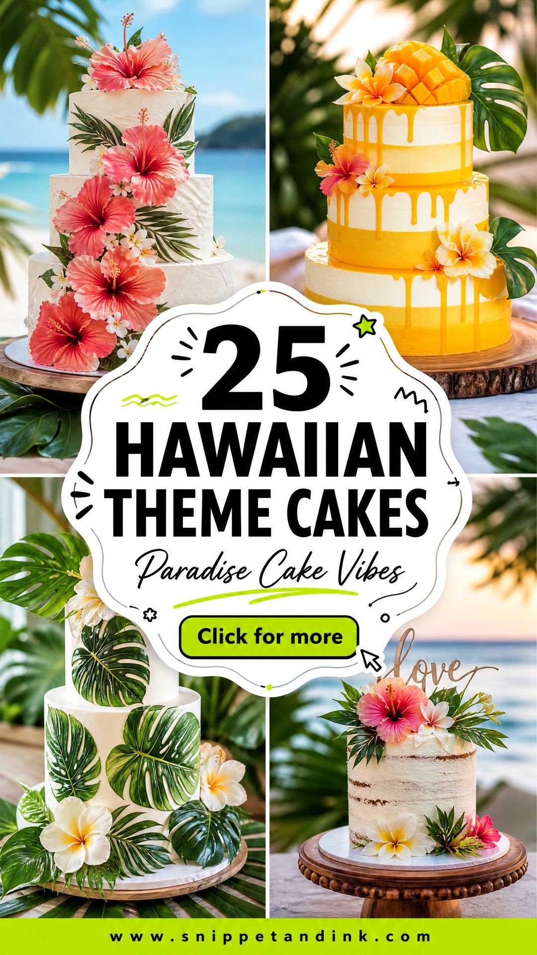 25 Hawaiian Theme Cakes for Wedding Celebrations in Paradise - 25 Hawaiian Theme Cakes for Wedding Celebrations in Paradise