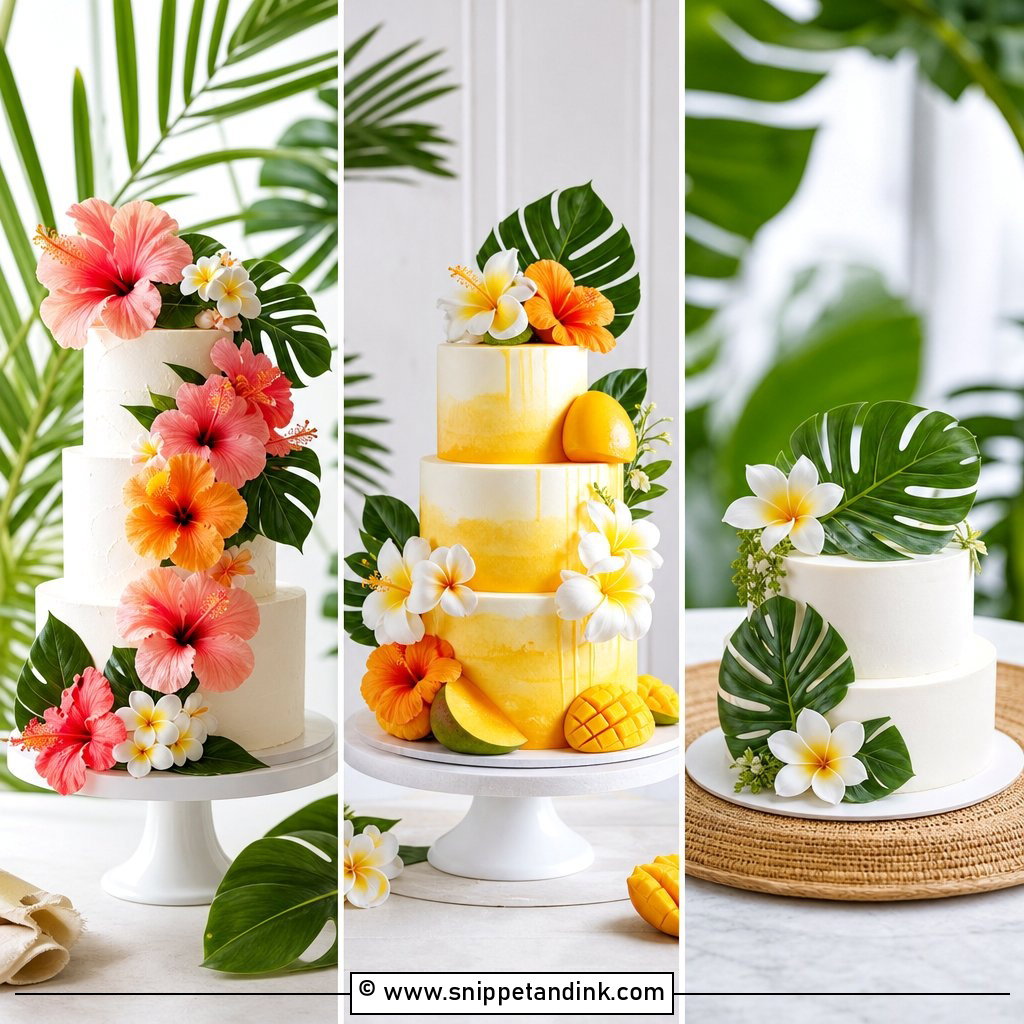 25 Hawaiian Theme Cakes for Wedding Celebrations in Paradise