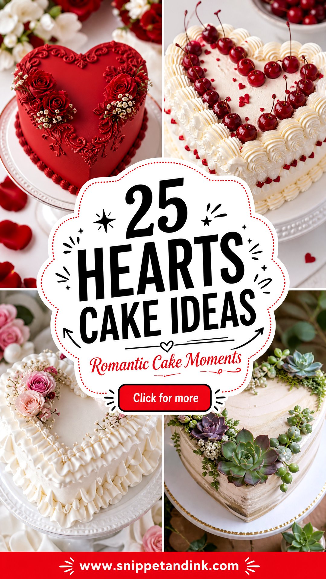 25 Hearts Cake Ideas for Wedding Receptions Full of Romance - 25 Hearts Cake Ideas for Wedding Receptions Full of Romance