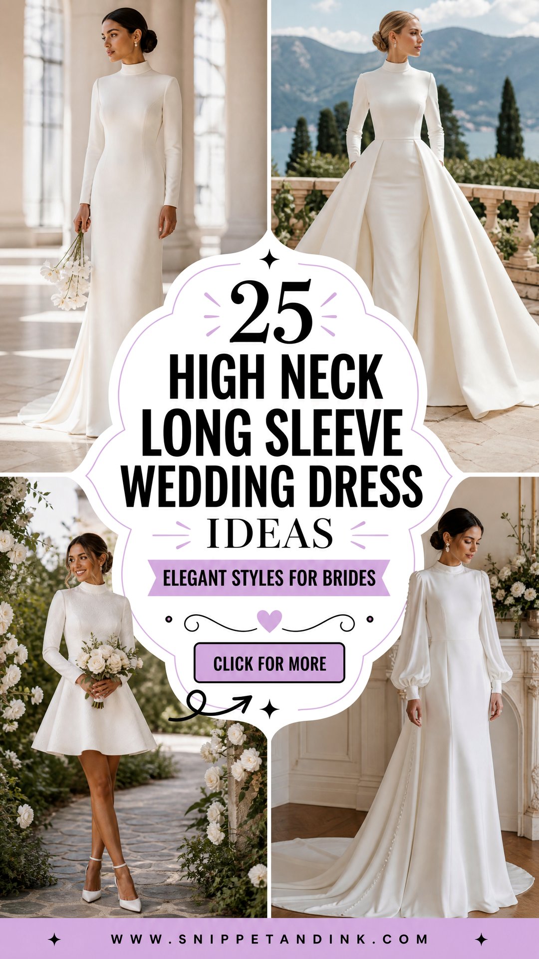 25 High Neck Long Sleeve Wedding Dress Ideas Elegant Styles for Brides - 25 High Neck Long Sleeve Wedding Dress Ideas: Elegant Styles for Brides