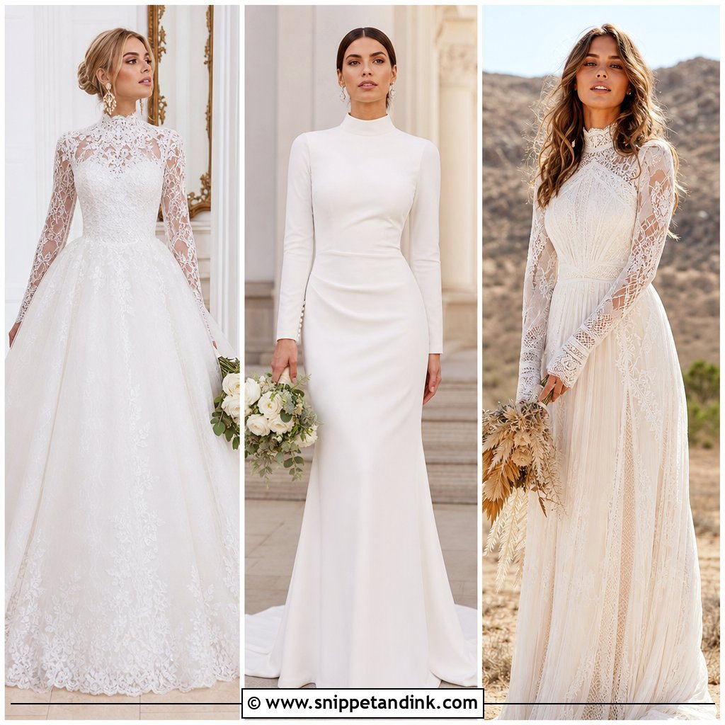 25 High Neck Wedding Dresses: Elegant Styles for Modern Brides