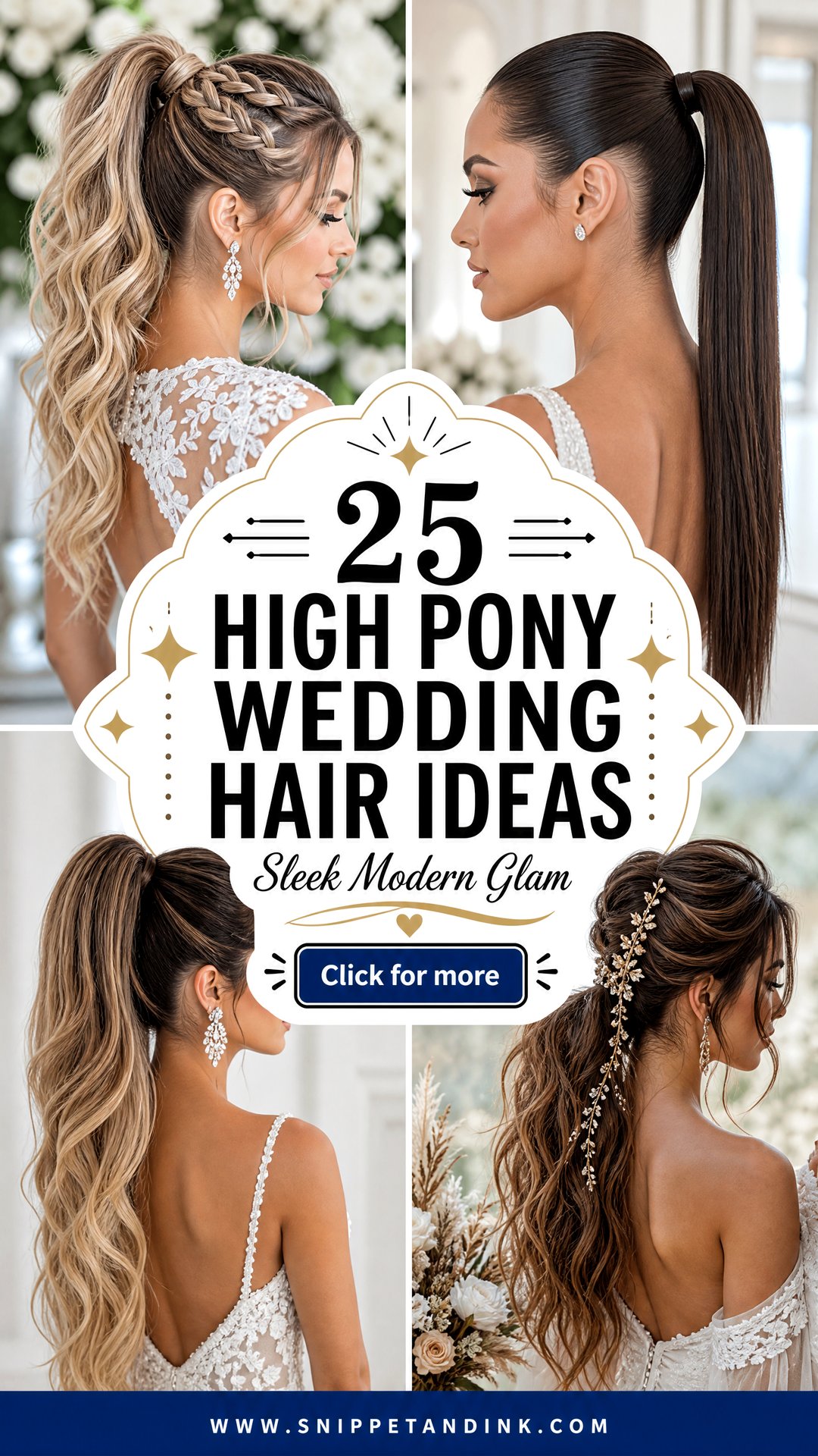 25 High Pony Wedding Hair Ideas for Sleek Modern Glam - 25 High Pony Wedding Hair Ideas for Sleek Modern Glam