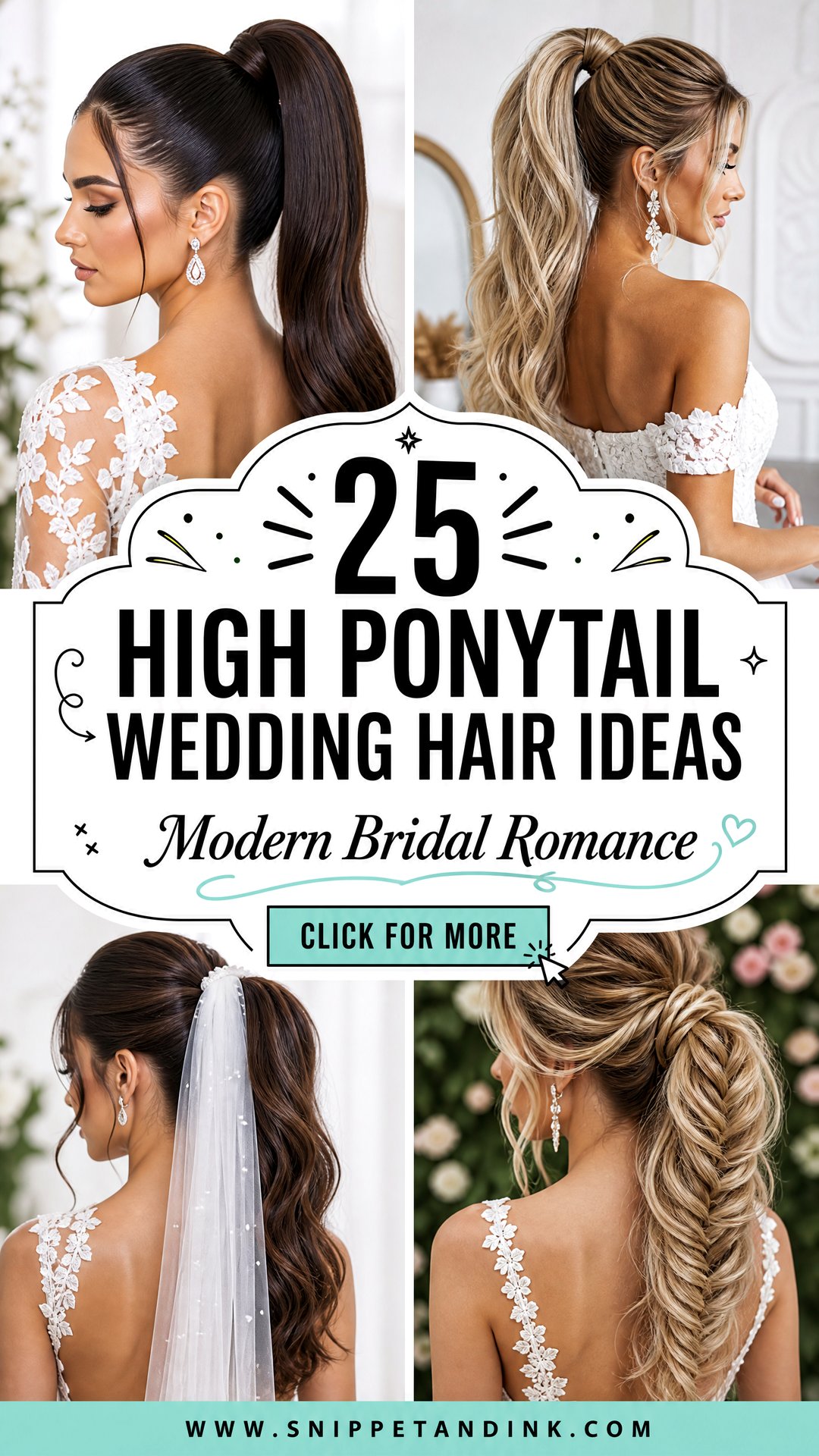 25 High Ponytail Wedding Hair Ideas for Modern Romance - 25 High Ponytail Wedding Hair Ideas for Modern Romance