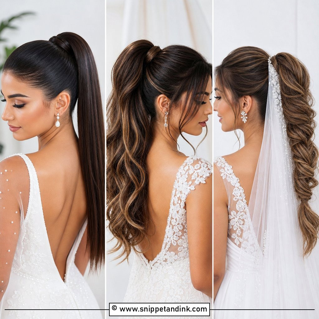 25 High Ponytail Wedding Hair Ideas for Modern Romance
