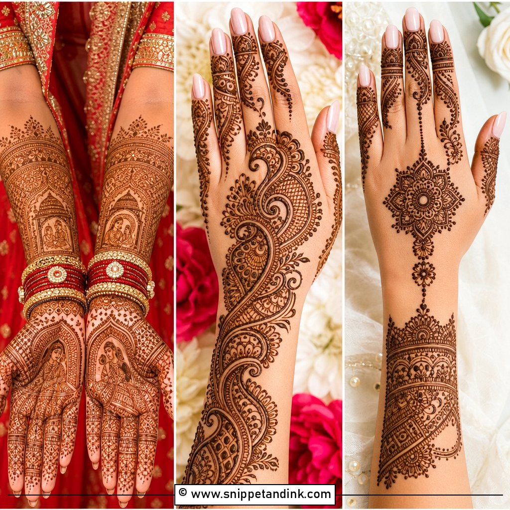 25 Hindu Bridal Mehndi Designs for Meaningful Wedding Art