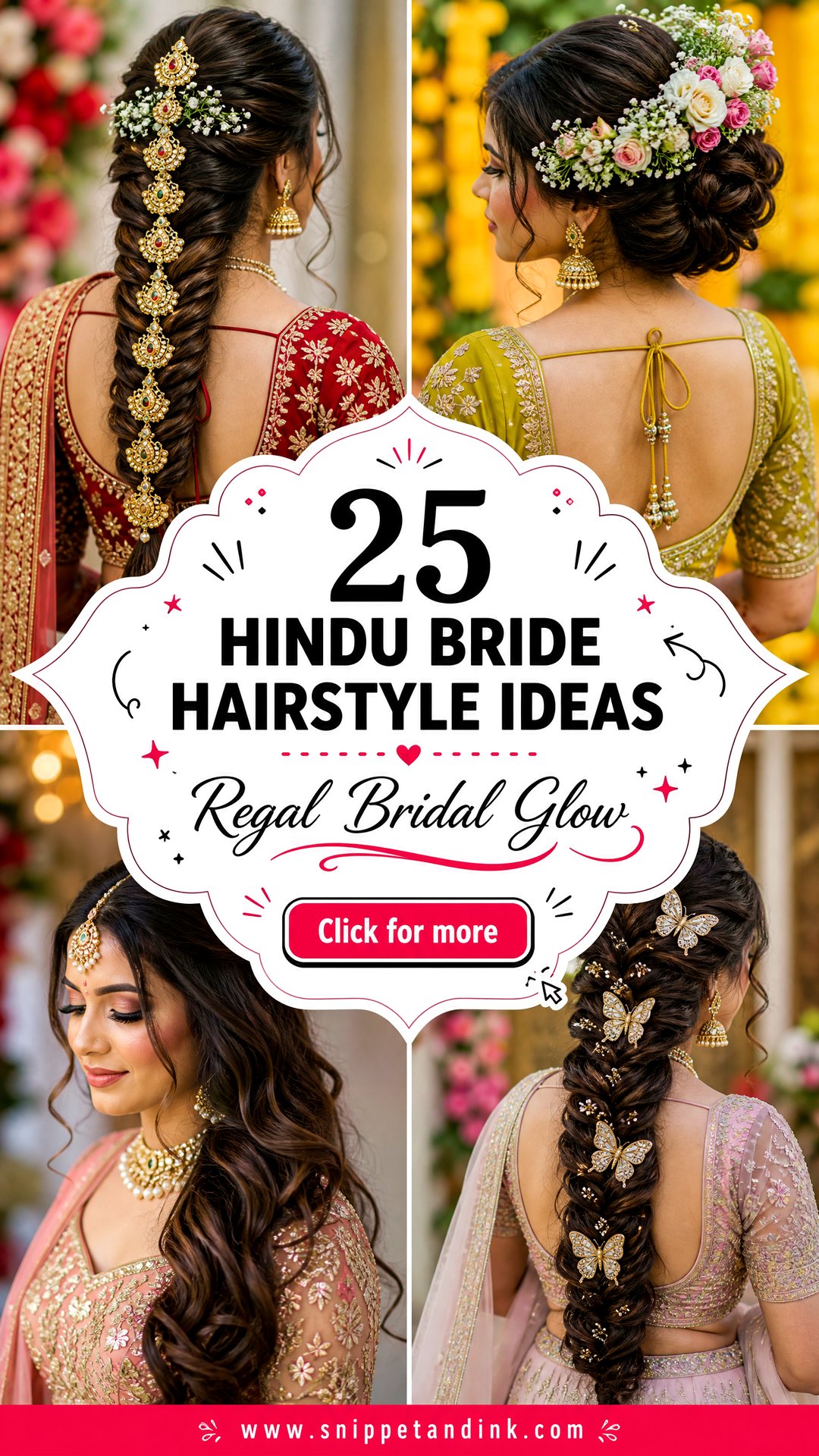 25 Hindu Bride Hairstyle Ideas for a Regal Wedding Look - 25 Hindu Bride Hairstyle Ideas for a Regal Wedding Look