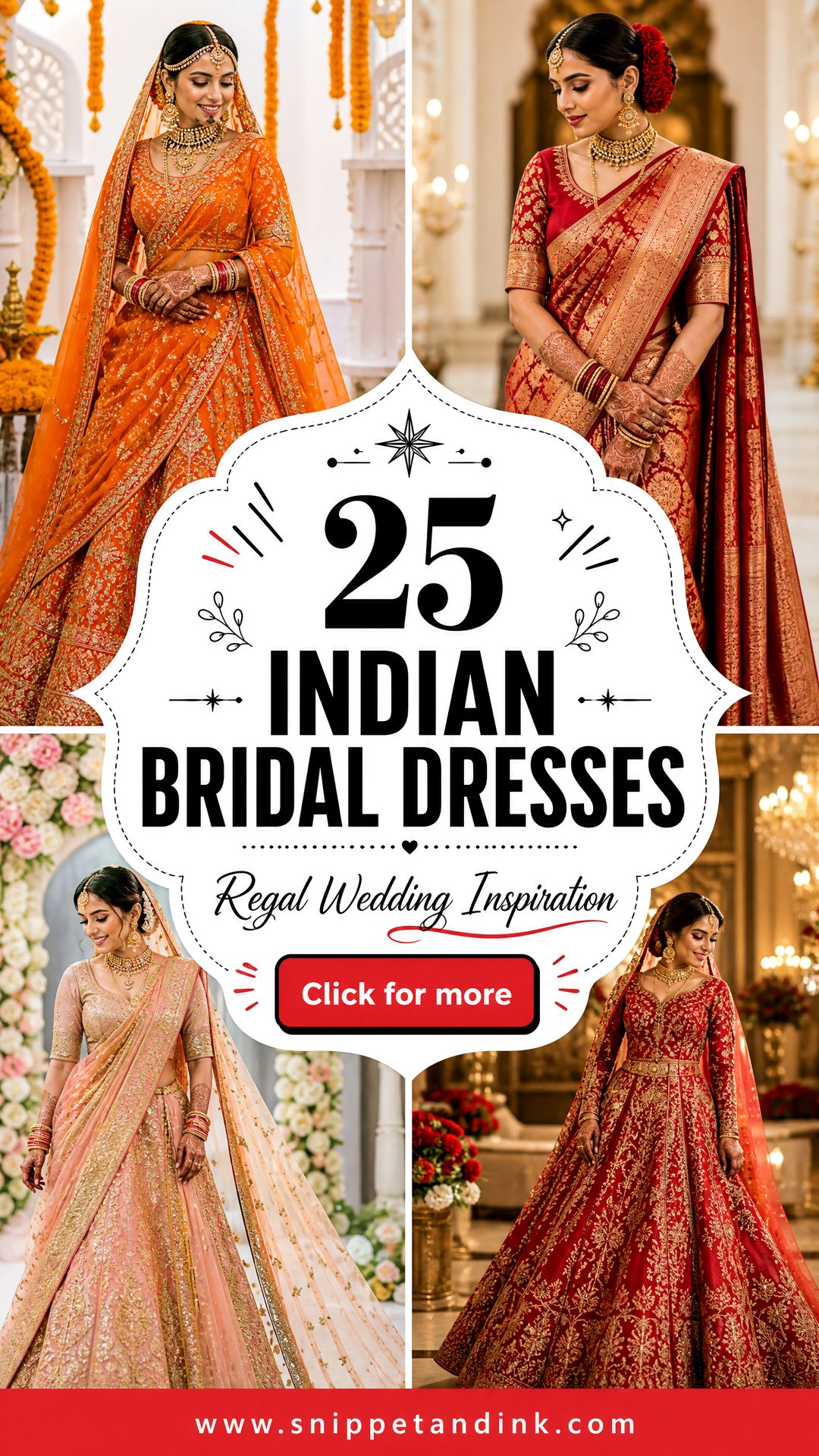 25 Indian Bridal Dresses for Regal Wedding Inspiration - 25 Indian Bridal Dresses for Regal Wedding Inspiration