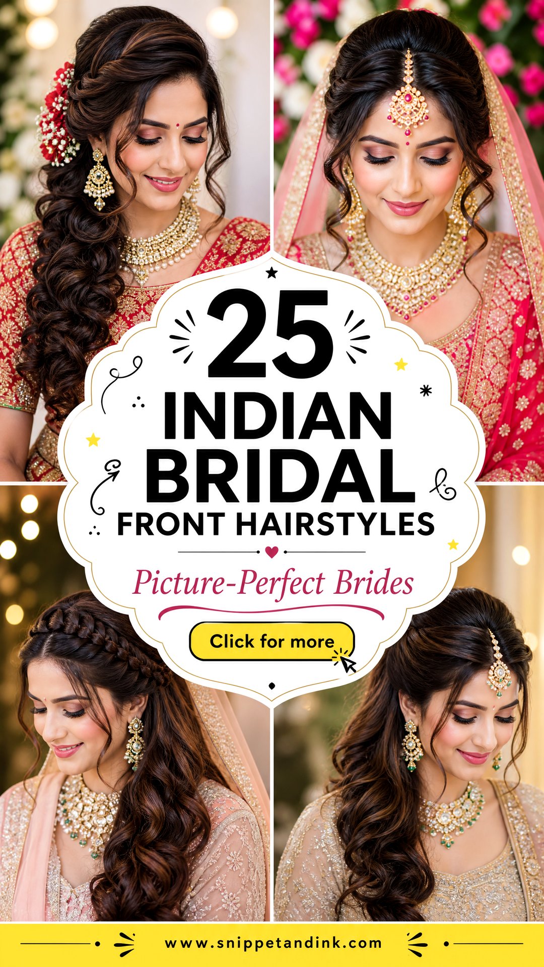 25 Indian Bridal Front Hairstyles for Picture-Perfect Brides - 25 Indian Bridal Front Hairstyles for Picture-Perfect Brides