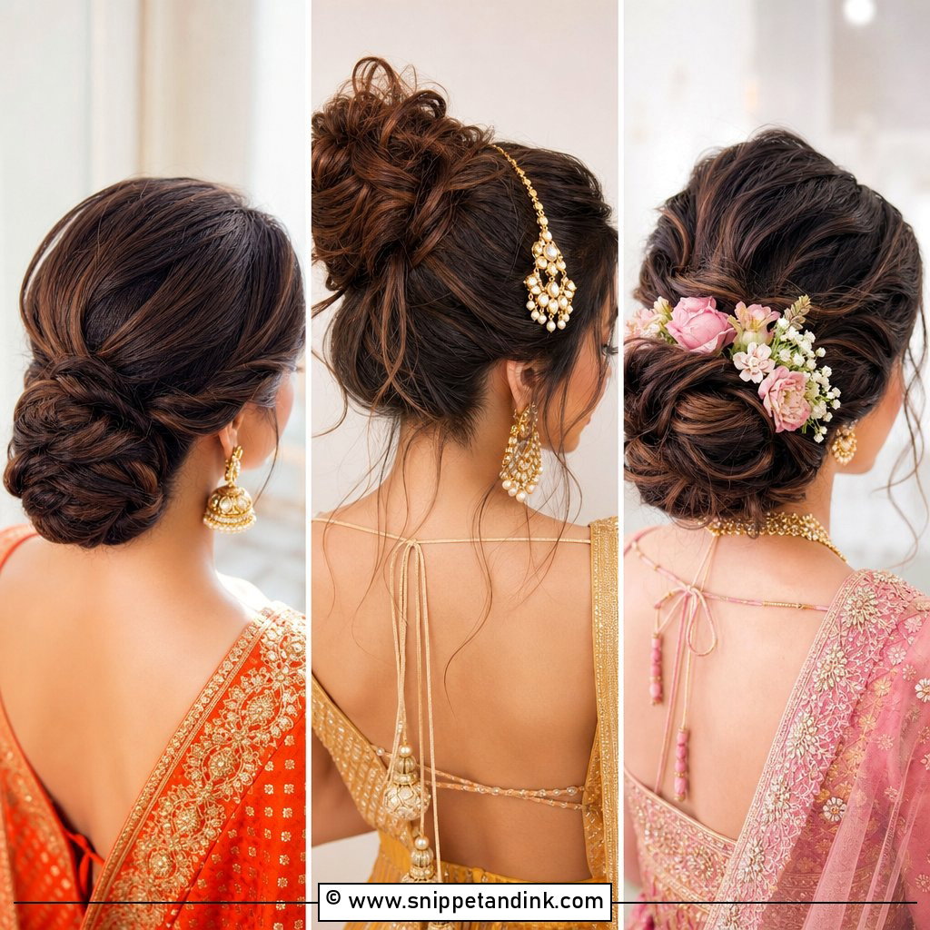25 Indian Bridal Hair Buns for Elegant Wedding Moments