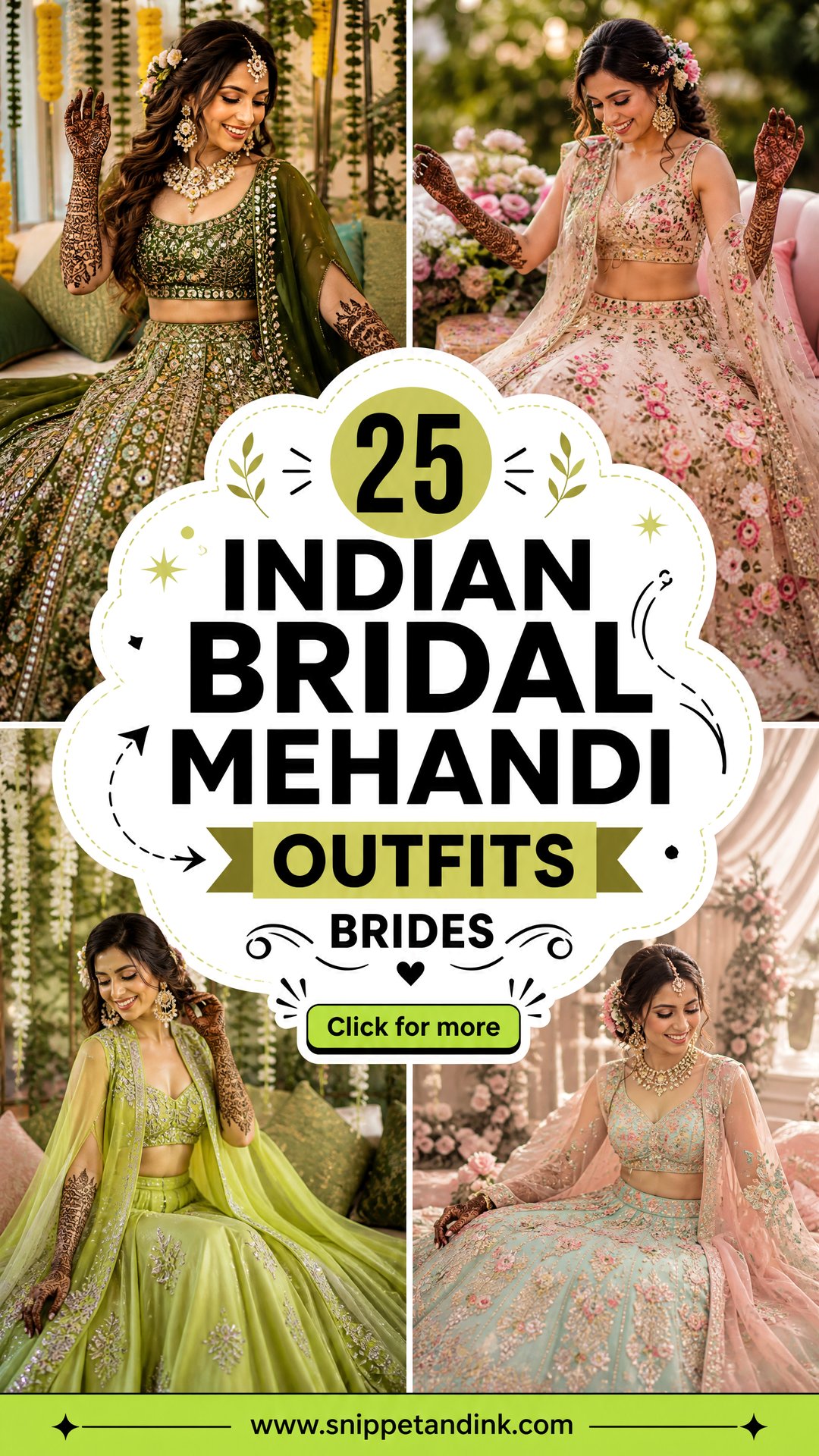 25 Indian Bridal Mehandi Outfits Brides Stunning Picks - 25 Indian Bridal Mehandi Outfits Brides: Stunning Picks